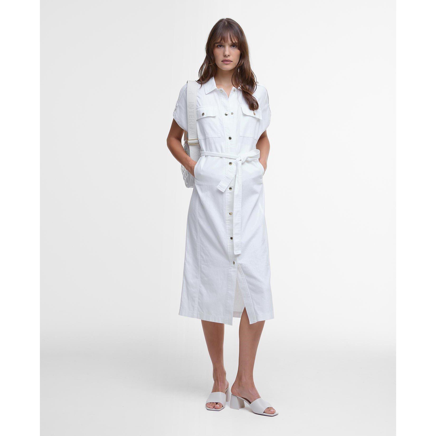 Barbour International Women's Harlow Midi Dress - White - 12 (M)