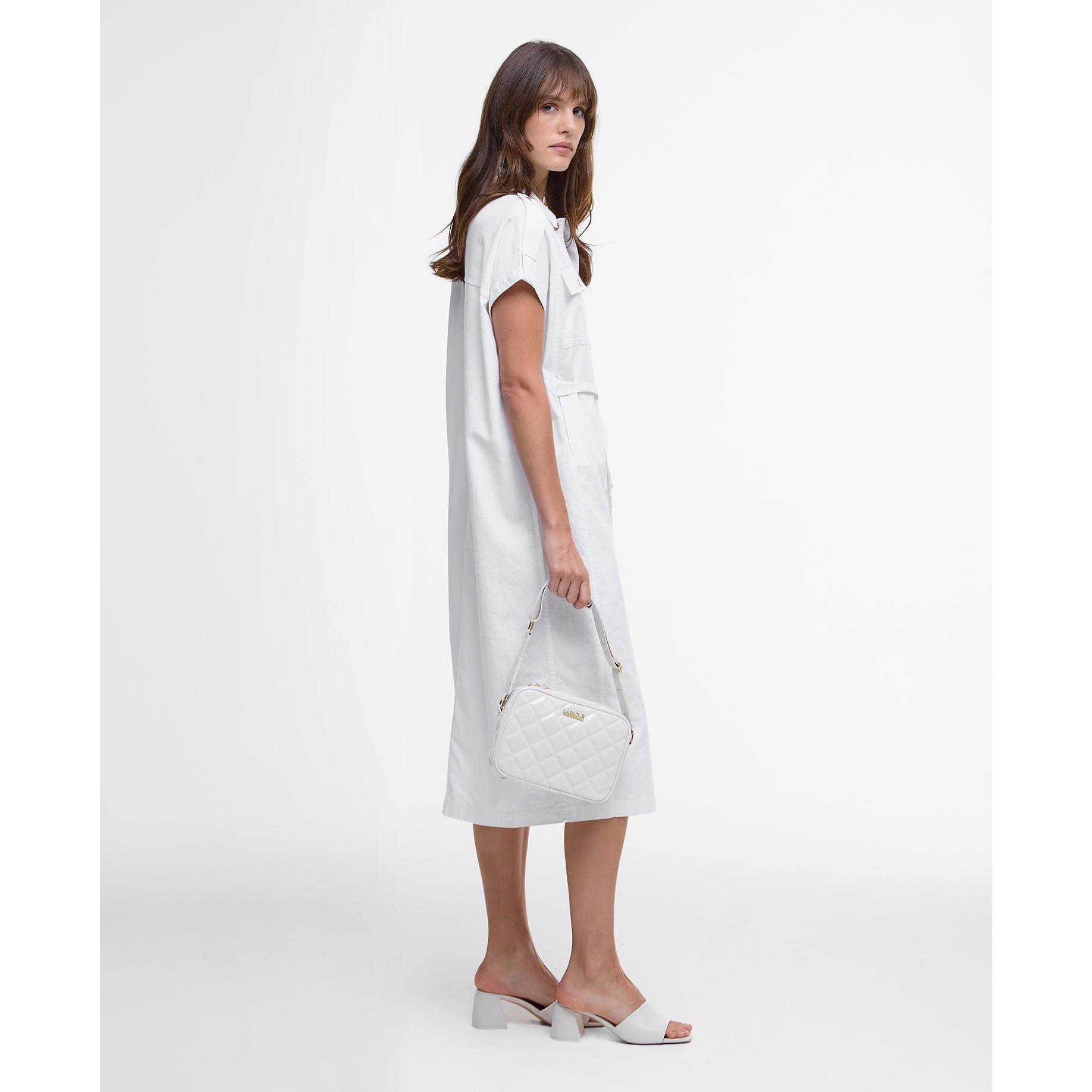 White - Barbour International - Harlow Midi Dress - 3