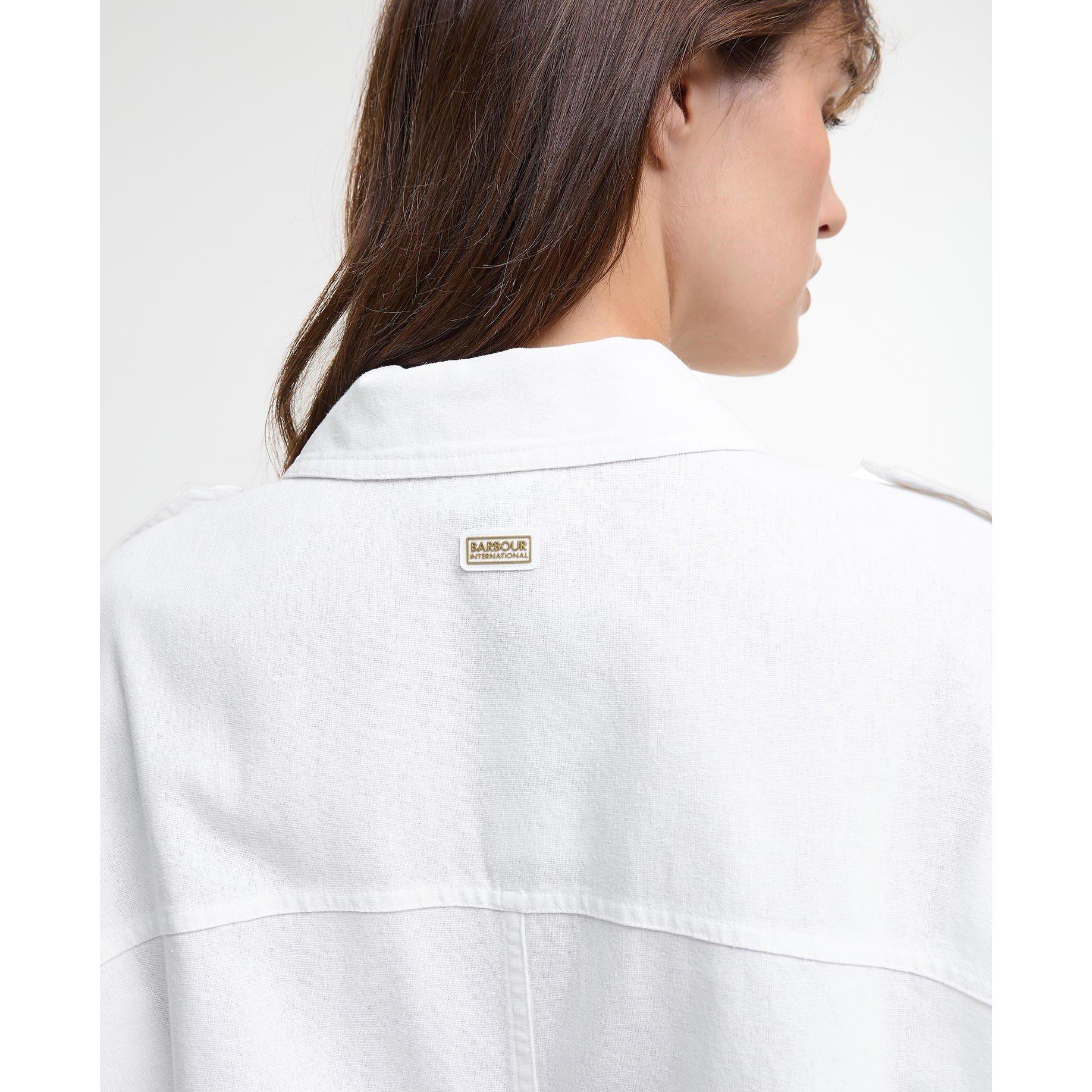 White - Barbour International - Harlow Midi Dress - 6