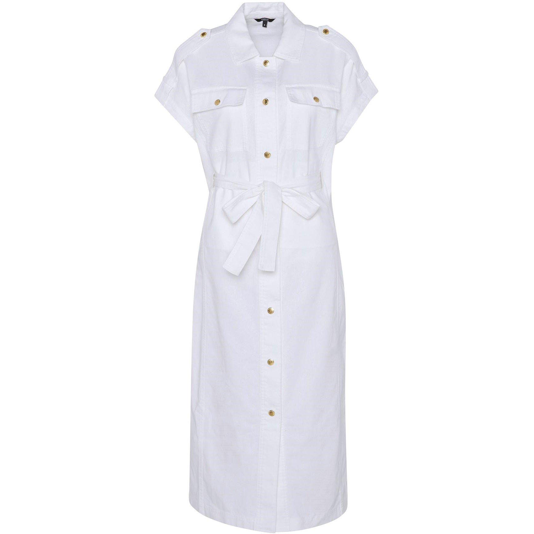 White - Barbour International - Harlow Midi Dress - 7