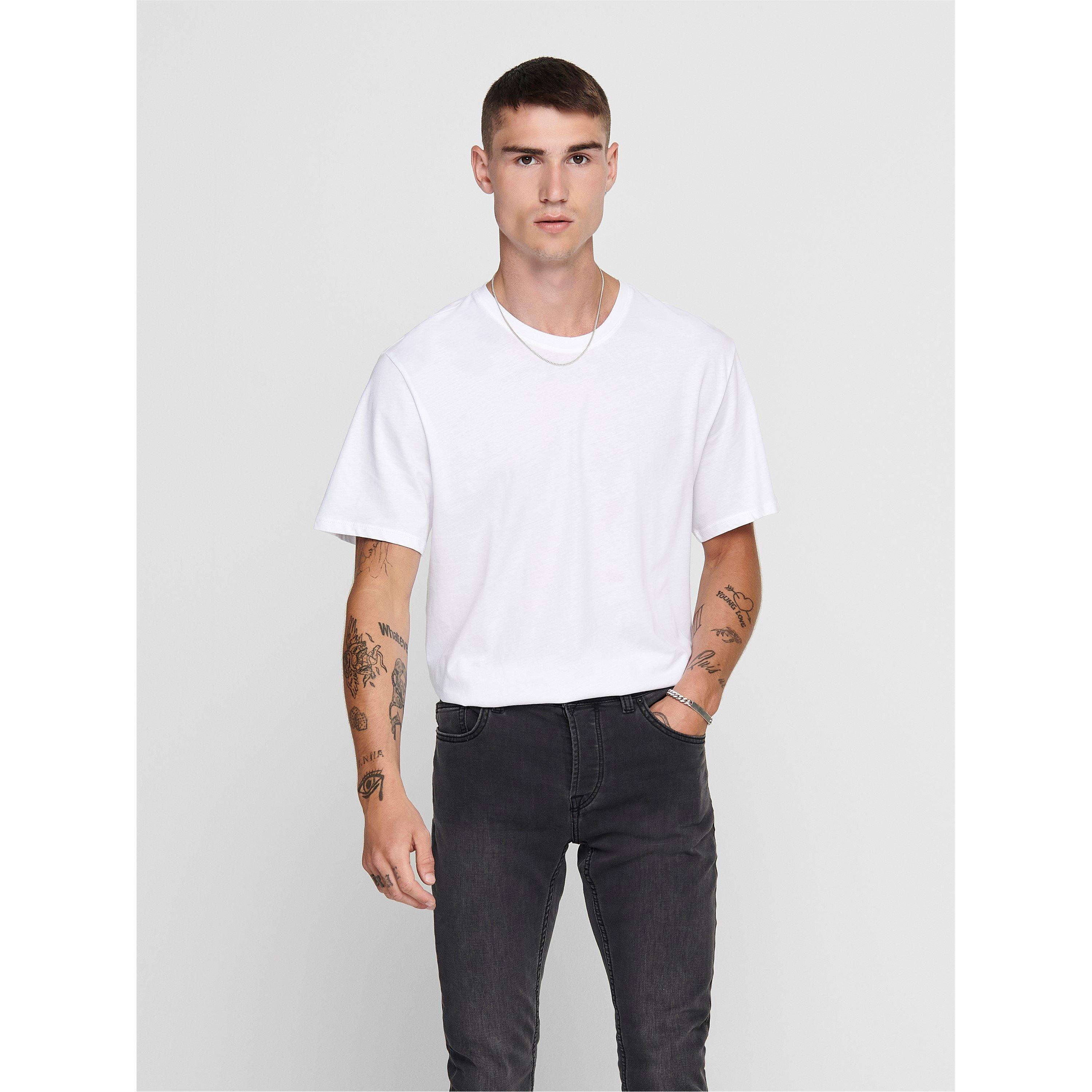 Only And Sons Men's Oversized T-Shirt - White - Medium