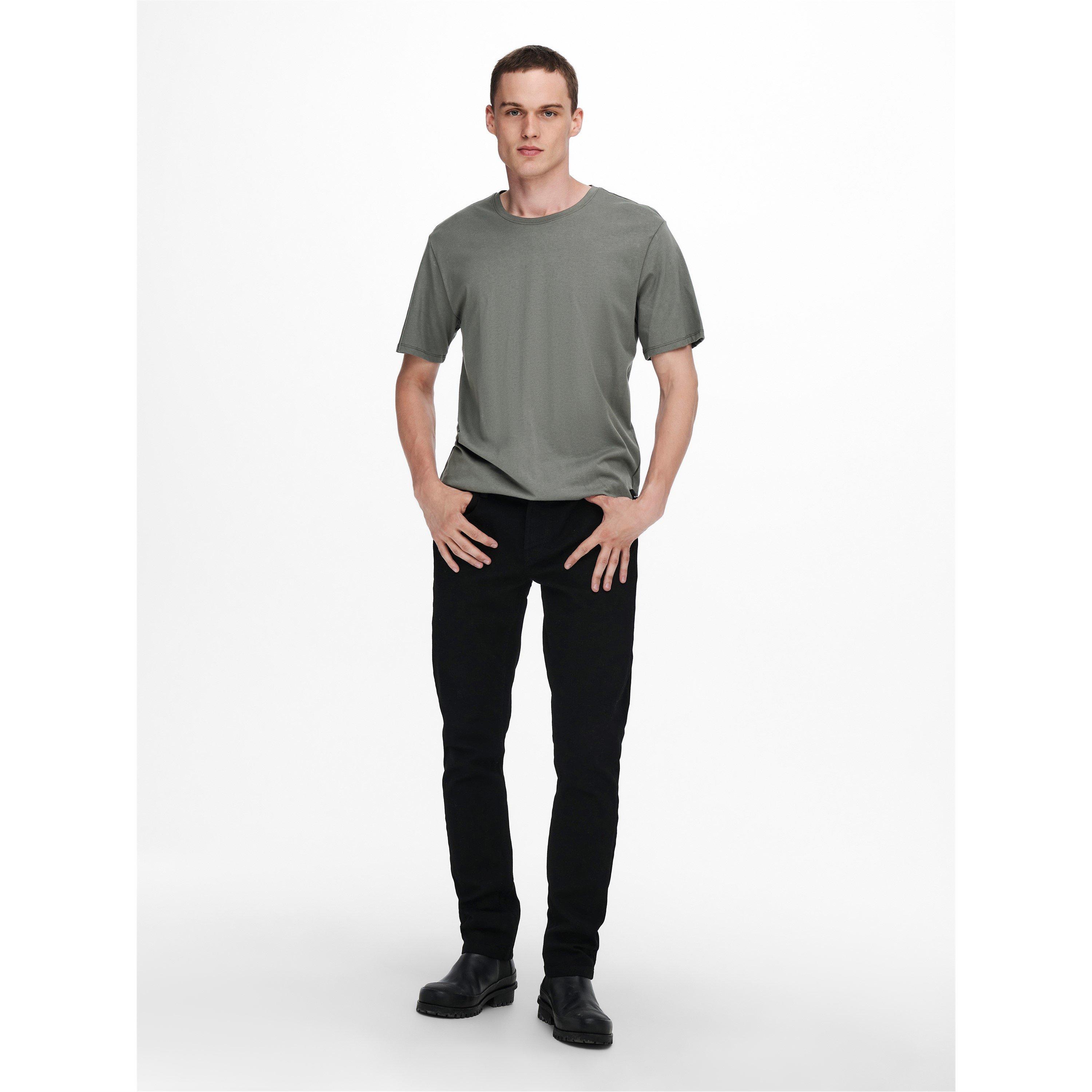 Castor Gray - Only and Sons - Men's Oversized T-Shirt - 3
