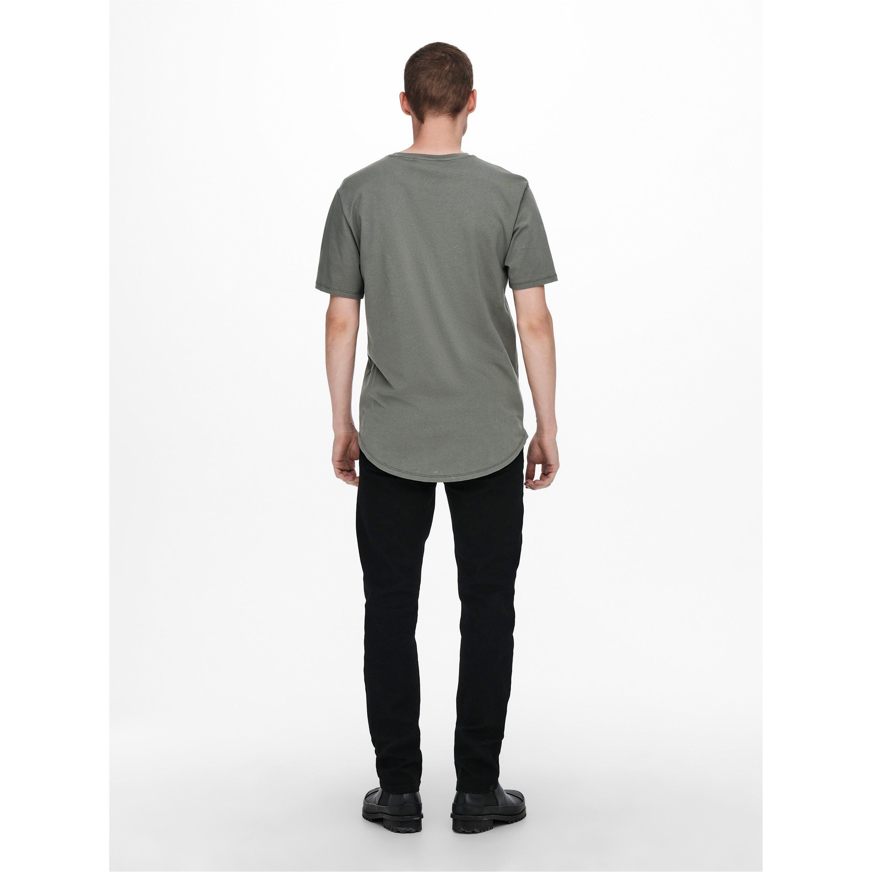 Castor Gray - Only and Sons - Men's Oversized T-Shirt - 4
