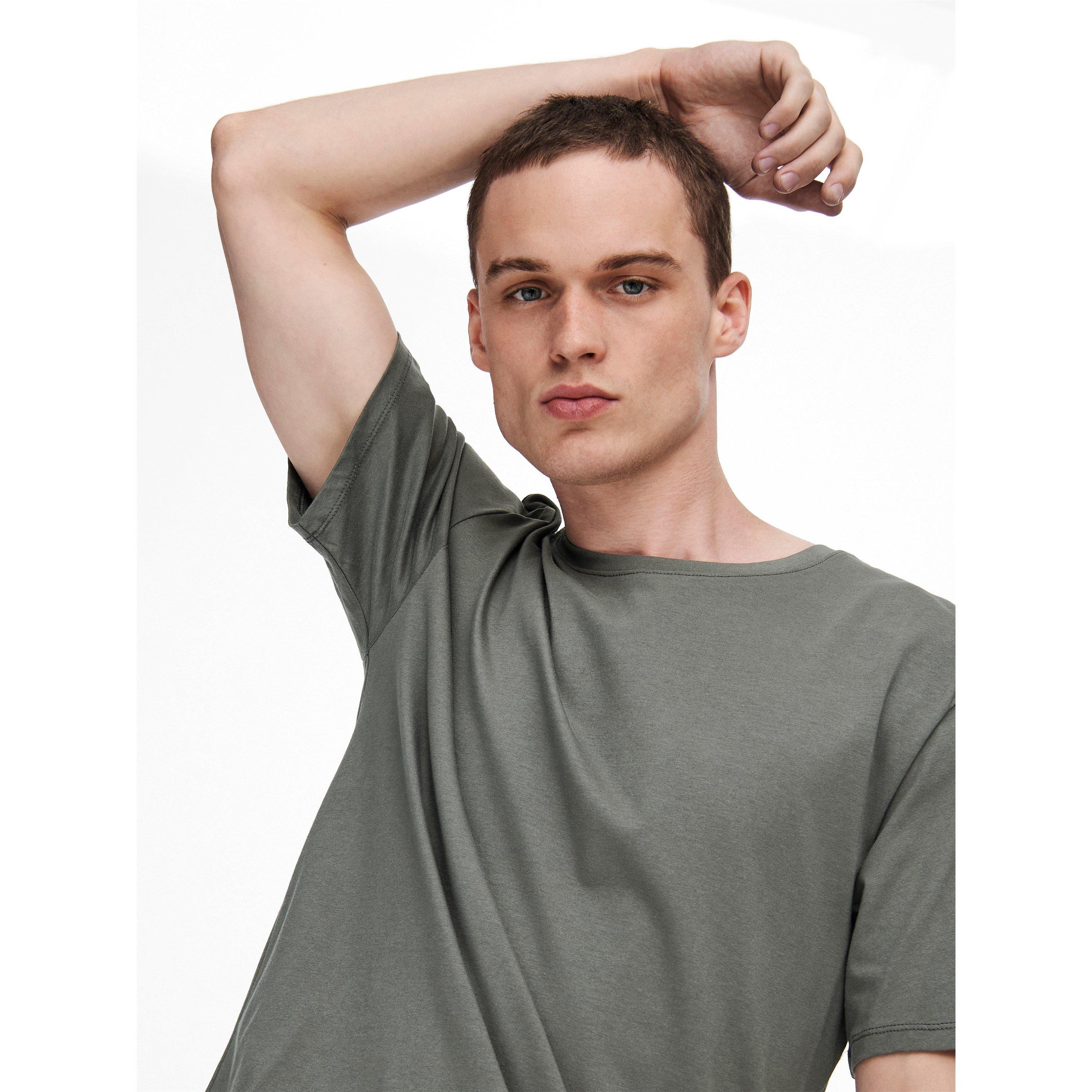 Castor Gray - Only and Sons - Men's Oversized T-Shirt - 5