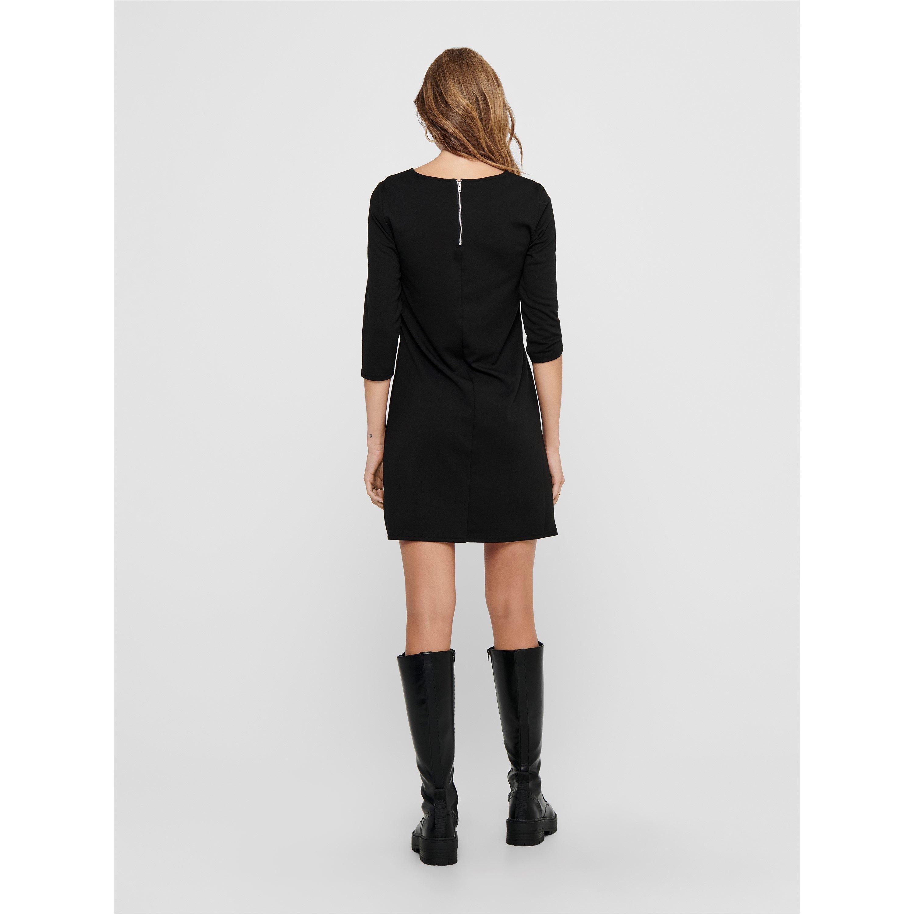 Black - Only - Jersey A Line Dress - 4
