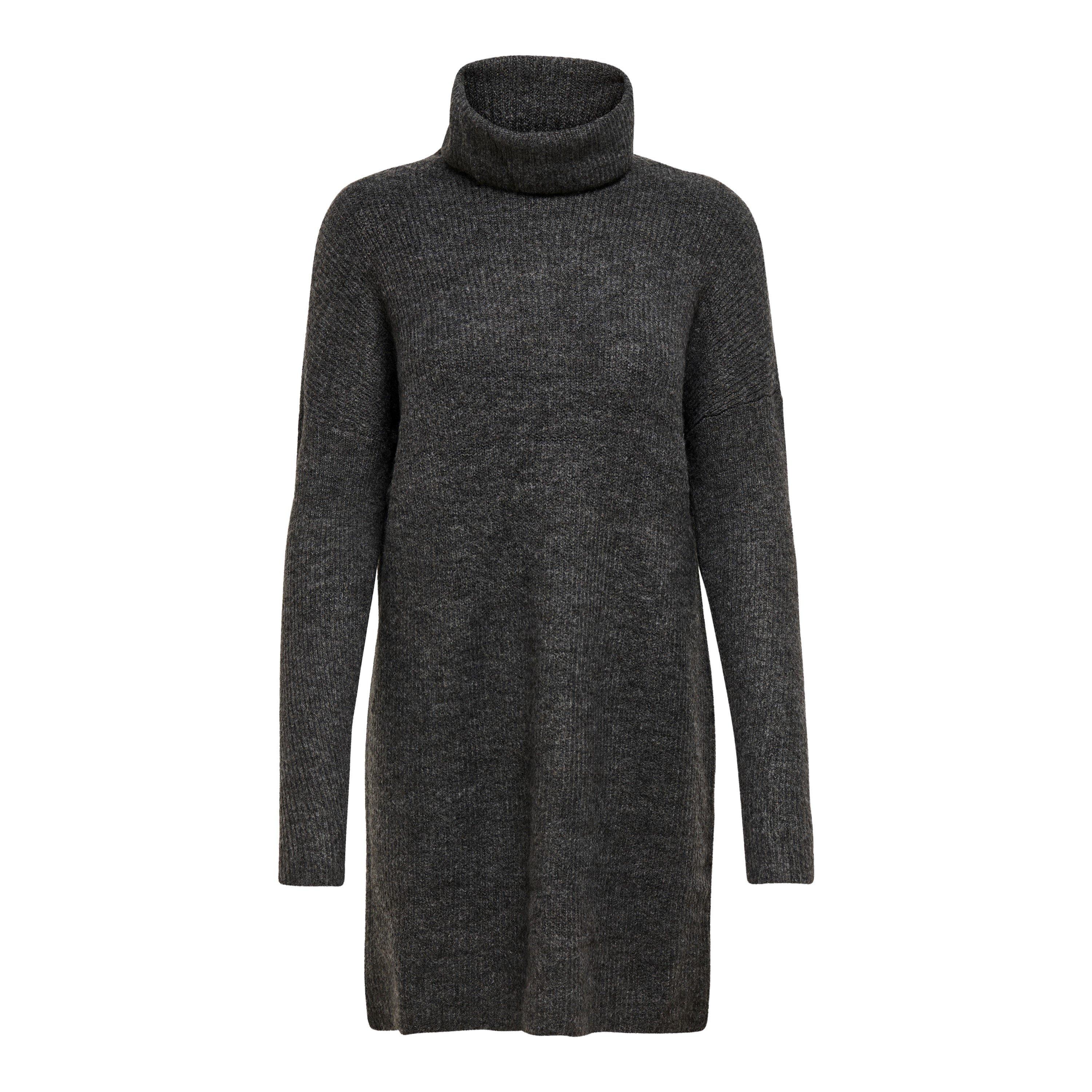 Dk Grey Melange - Only - Women's Cowl Neck Jumper Dress - 6