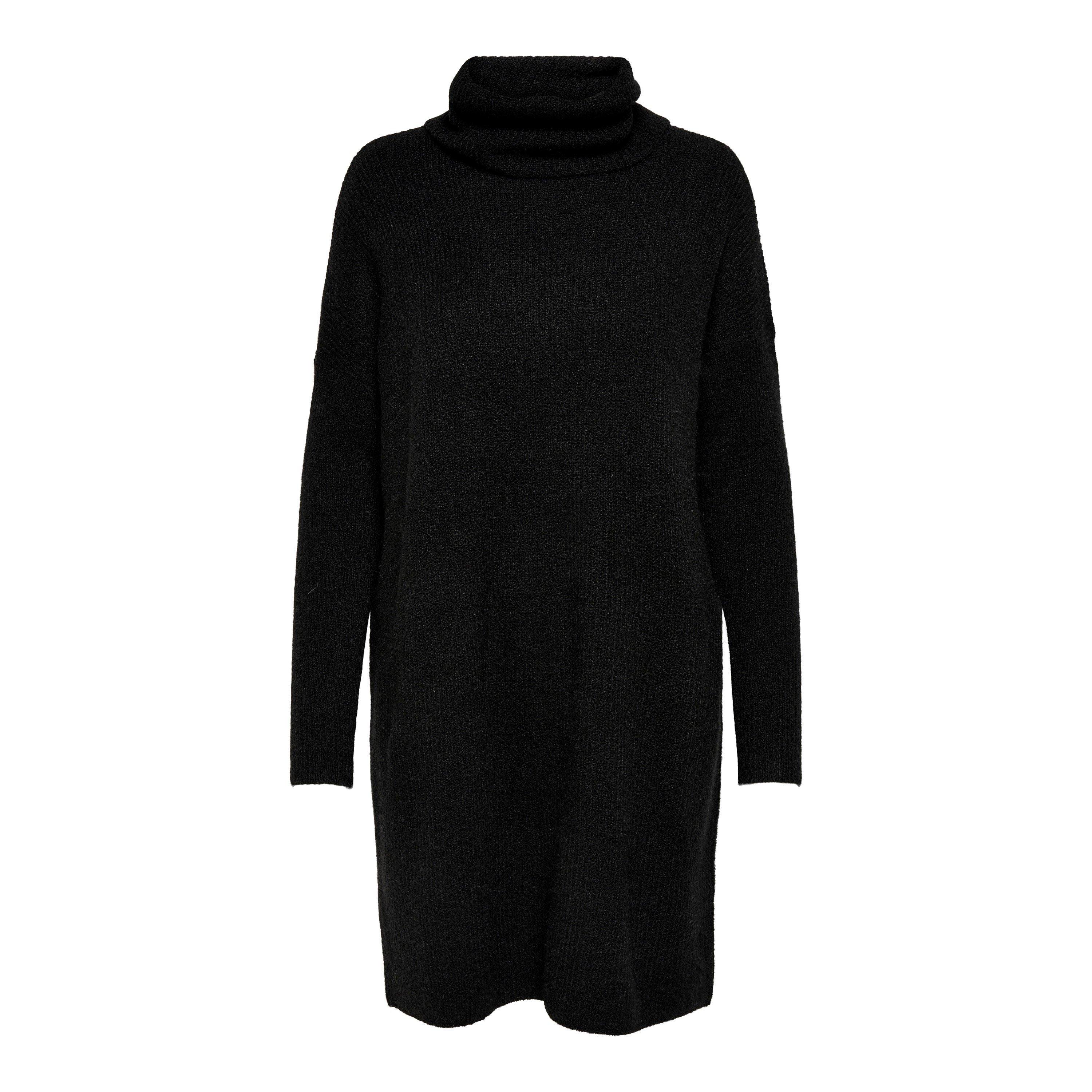 Black - Only - Cowl Neck Jumper Dress - 5