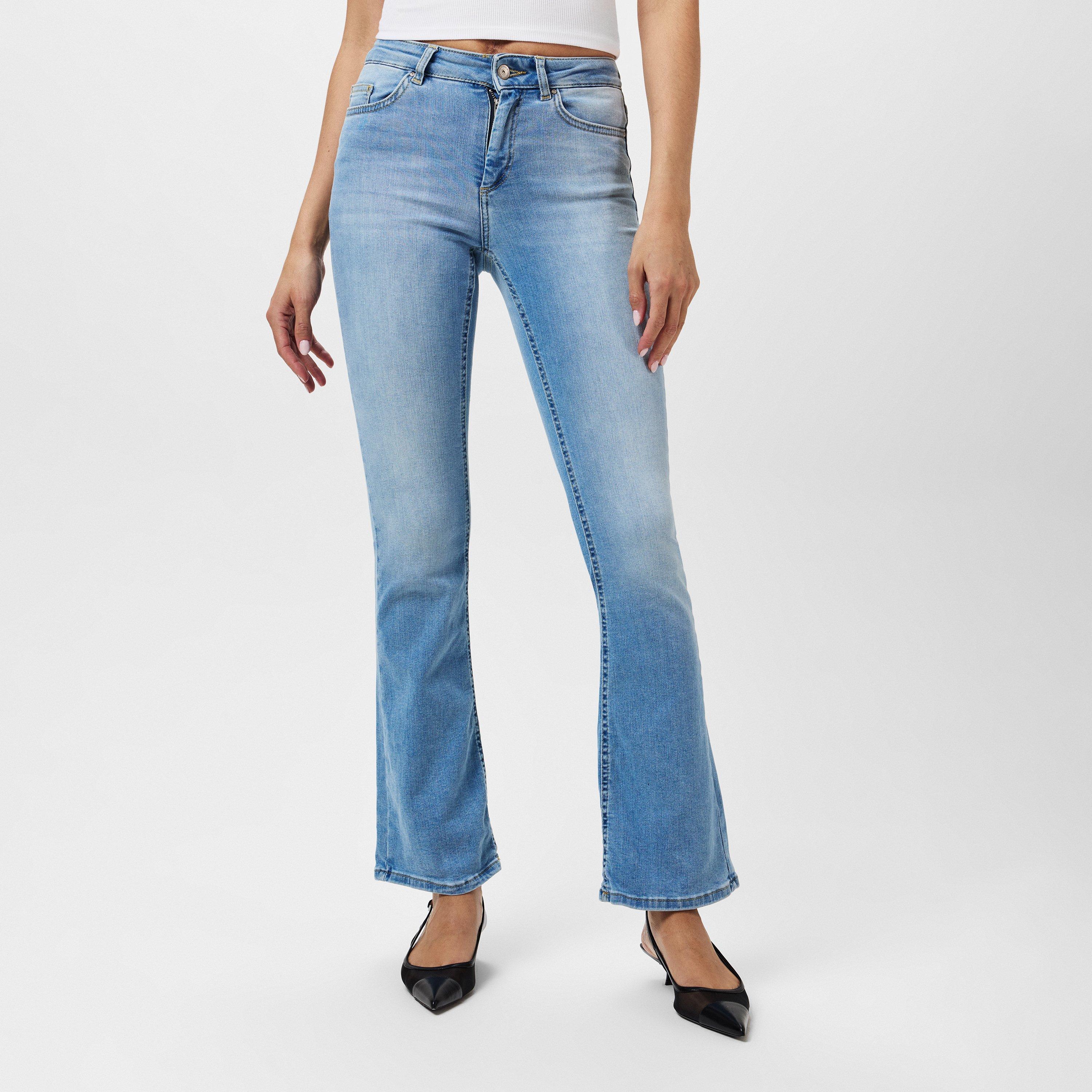 Bleu clair - Only - Women's Flared Bootcut Jeans - 1