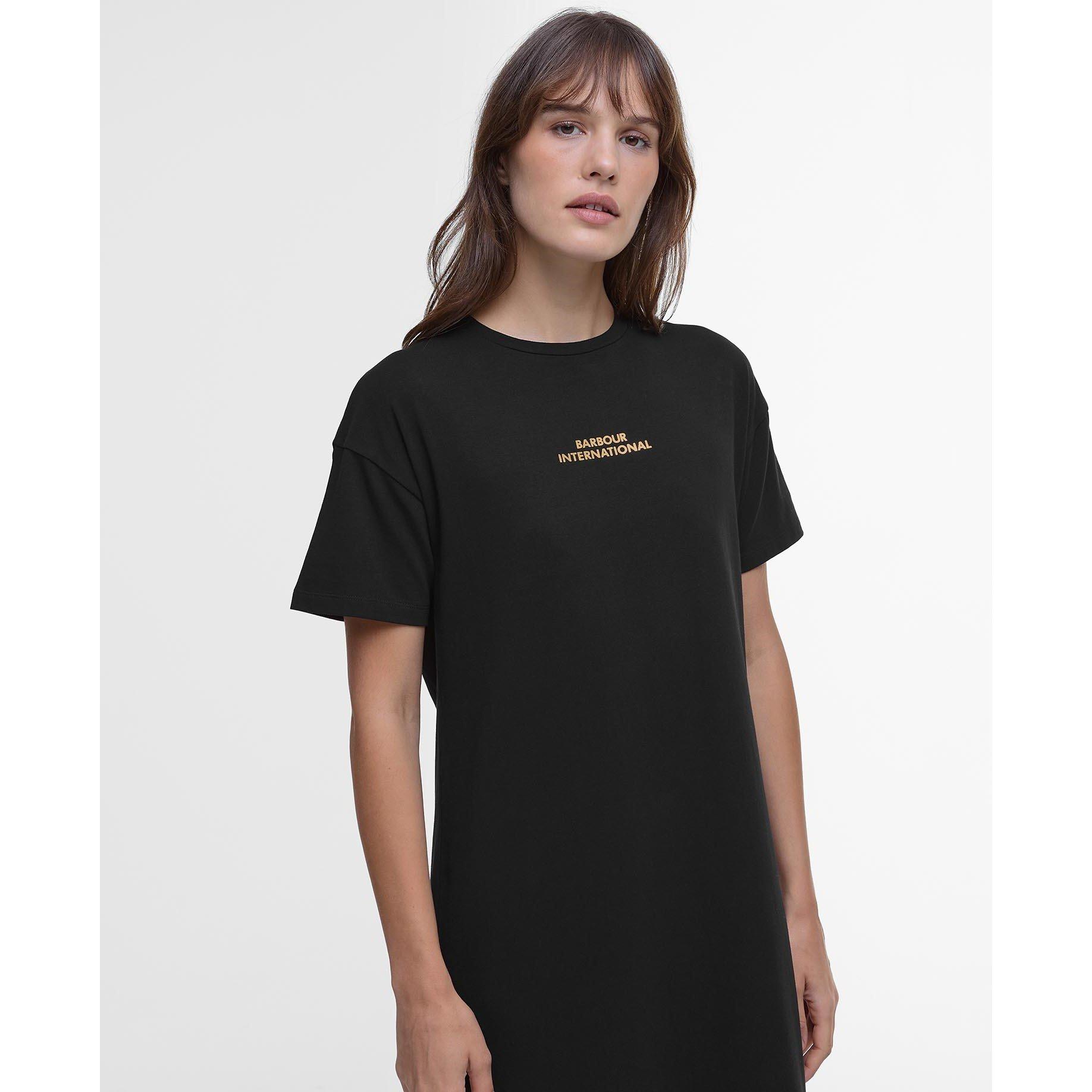 Black - Barbour International - Emerson Jersey Midi Dress - 4