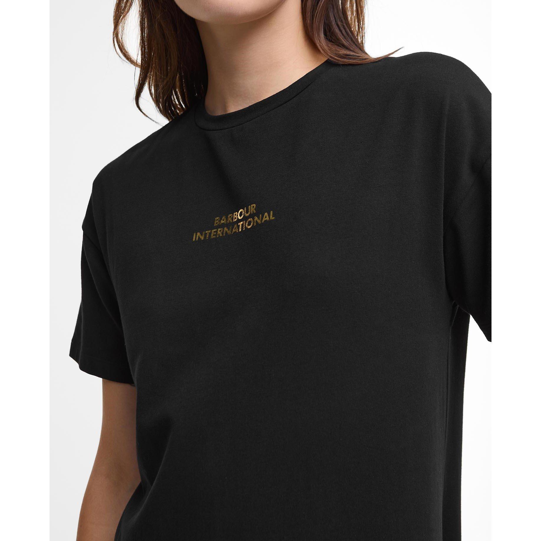 Black - Barbour International - Emerson Jersey Midi Dress - 5