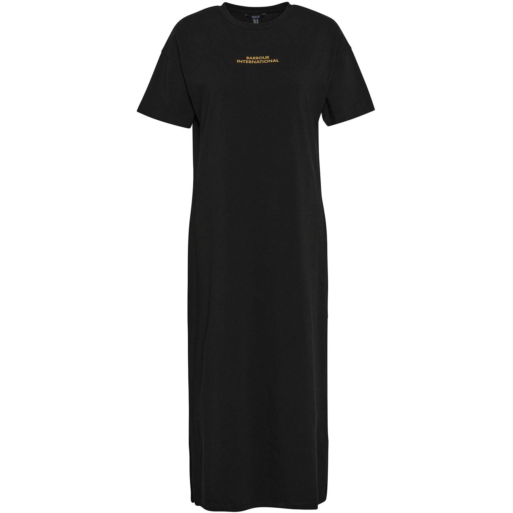 Black - Barbour International - Emerson Jersey Midi Dress - 7