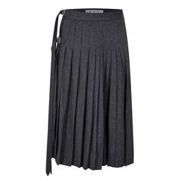 Off White Pleated Skirt