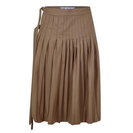 Off White Pleated Skirt