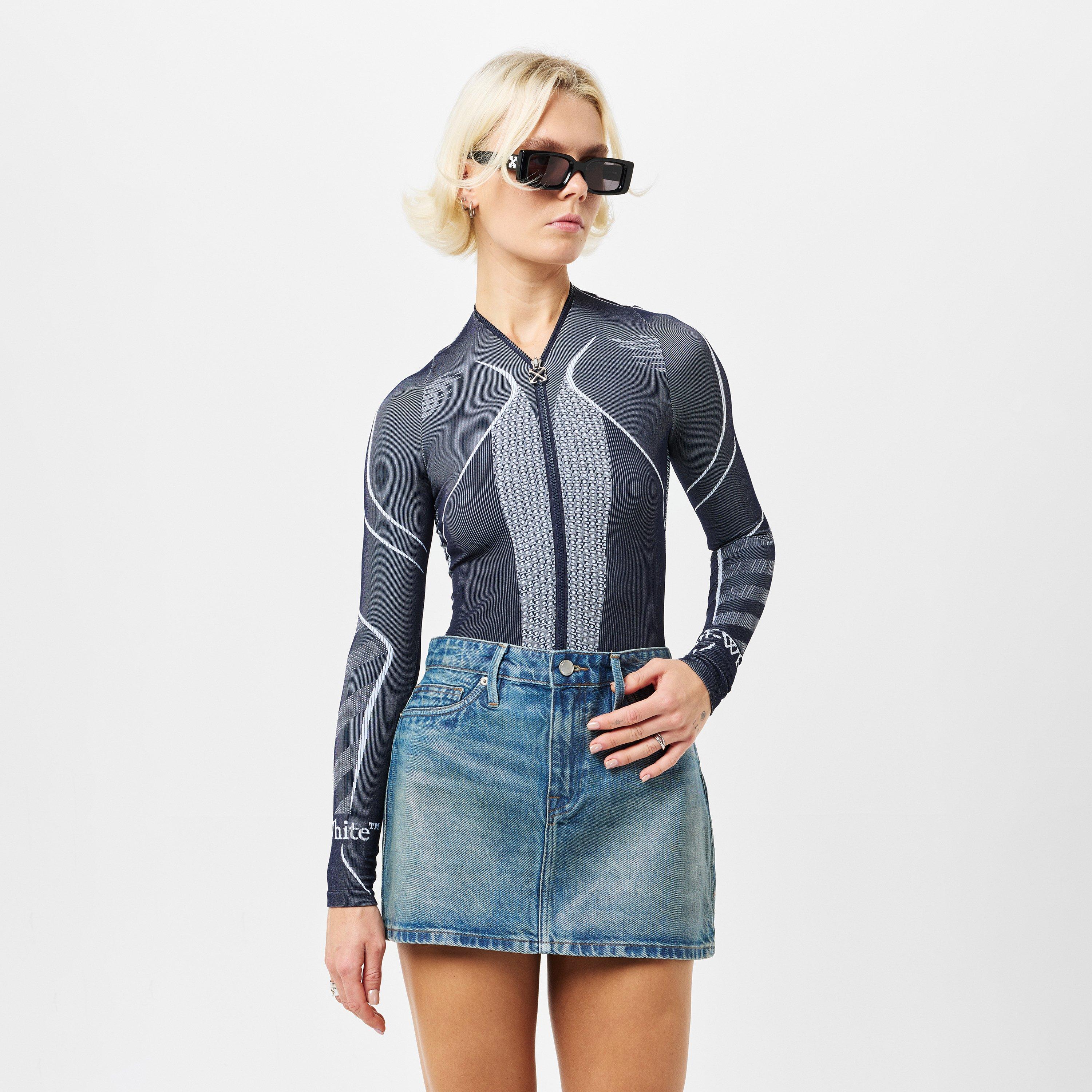 Grey - Off White - Women's Race Bodysuit - 3