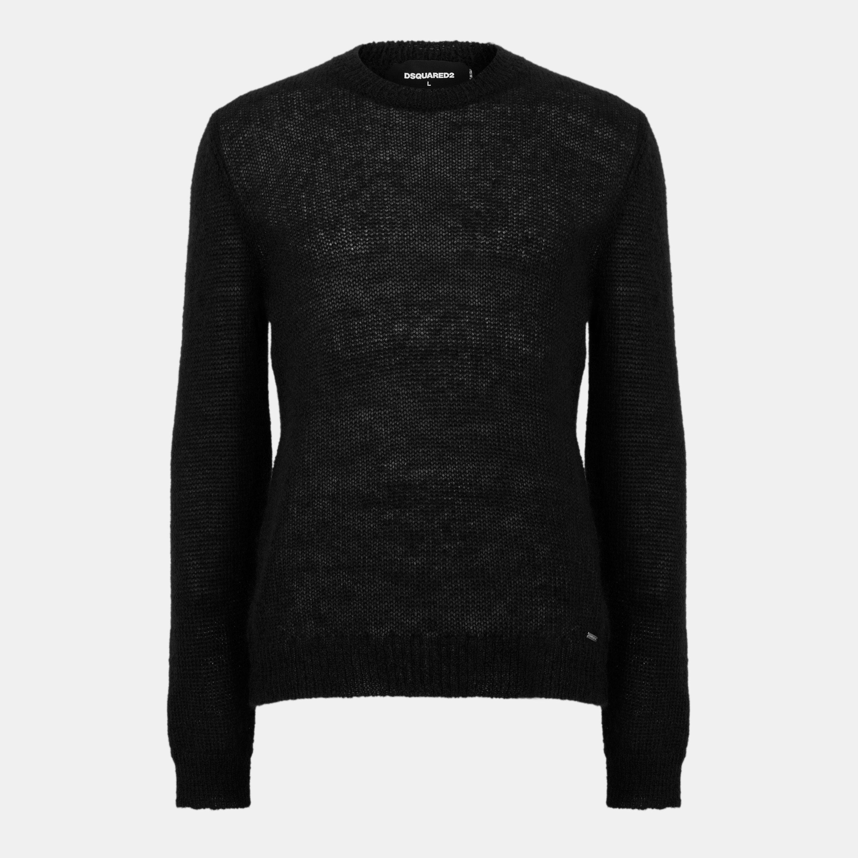 Dsquared2 Men's Knitted Crew Neck Jumper - Black - XL