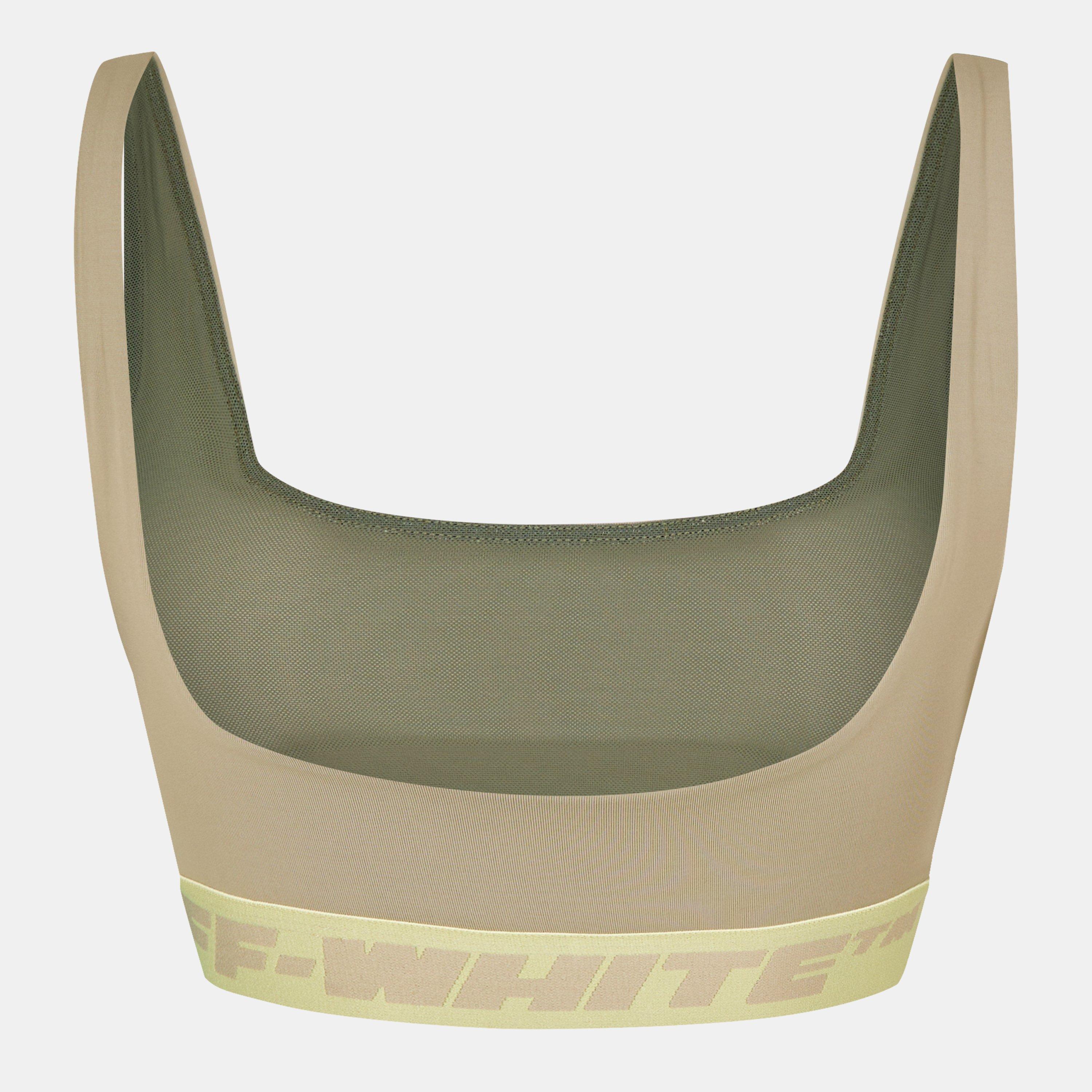 Grøn - Off White - Women's Athleisure Bra, Athleisure Design - 2