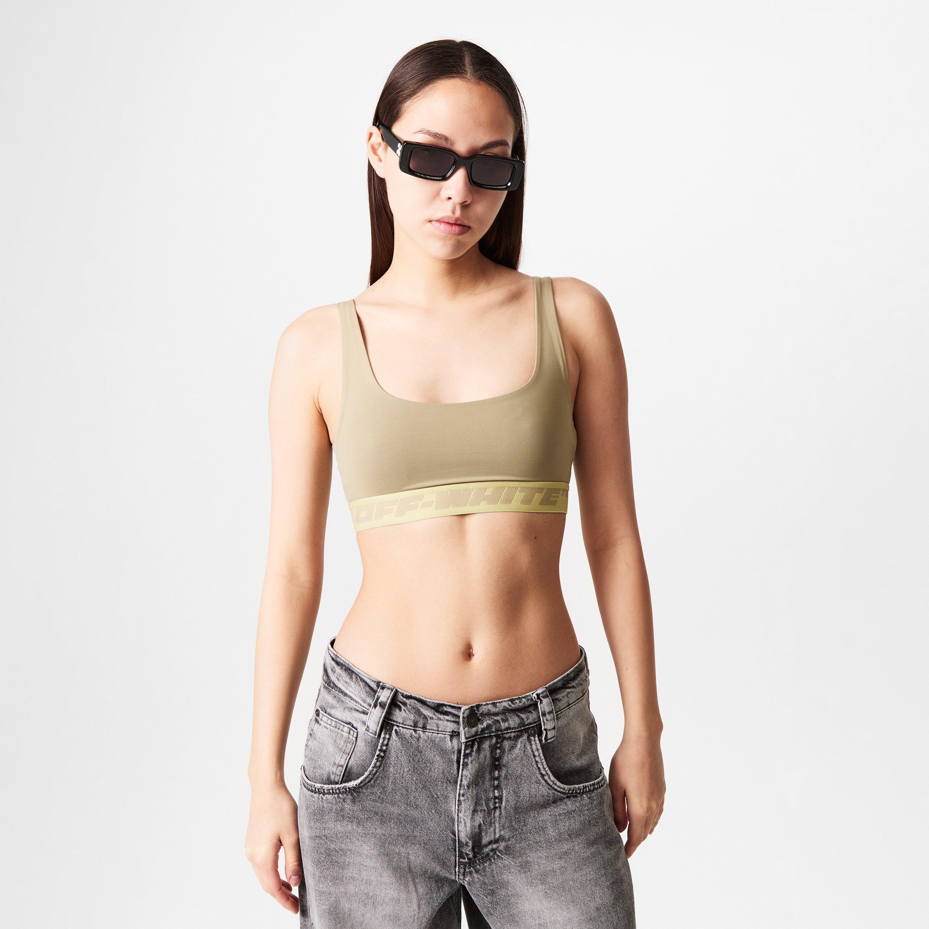 Grøn - Off White - Women's Athleisure Bra, Athleisure Design - 3