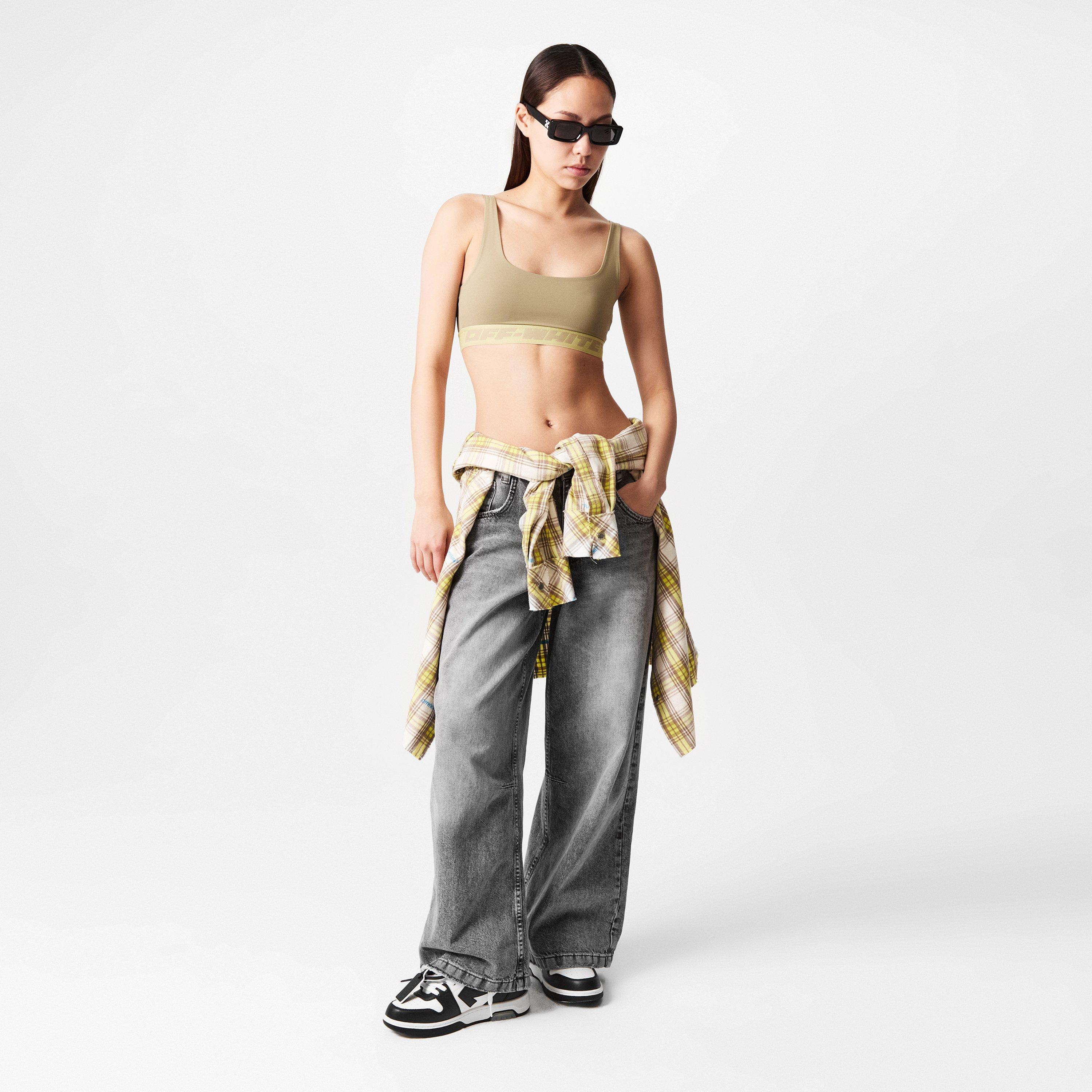 Grøn - Off White - Women's Athleisure Bra, Athleisure Design - 6