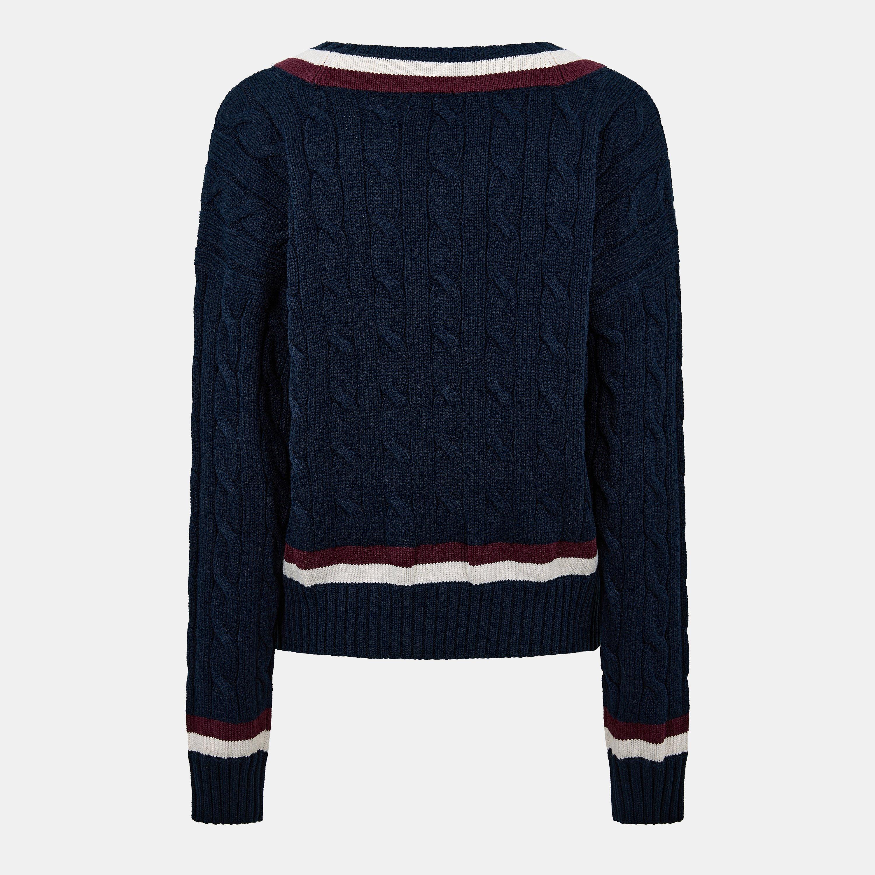 Navy/Crm/Garnet - Lauren by Ralph Lauren - LRL Tedurph Knt Ld61 - 2