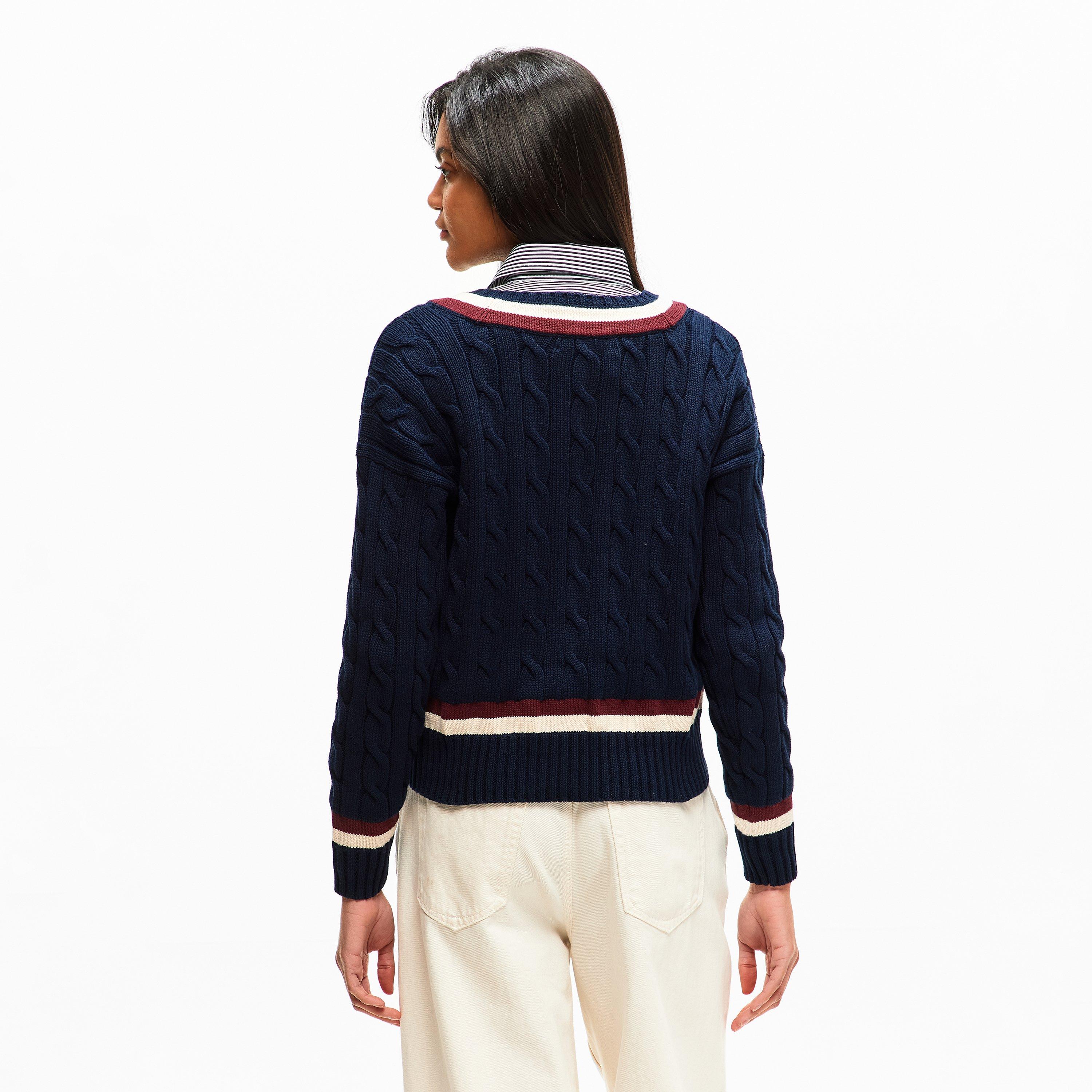 Navy/Crm/Garnet - Lauren by Ralph Lauren - LRL Tedurph Knt Ld61 - 4