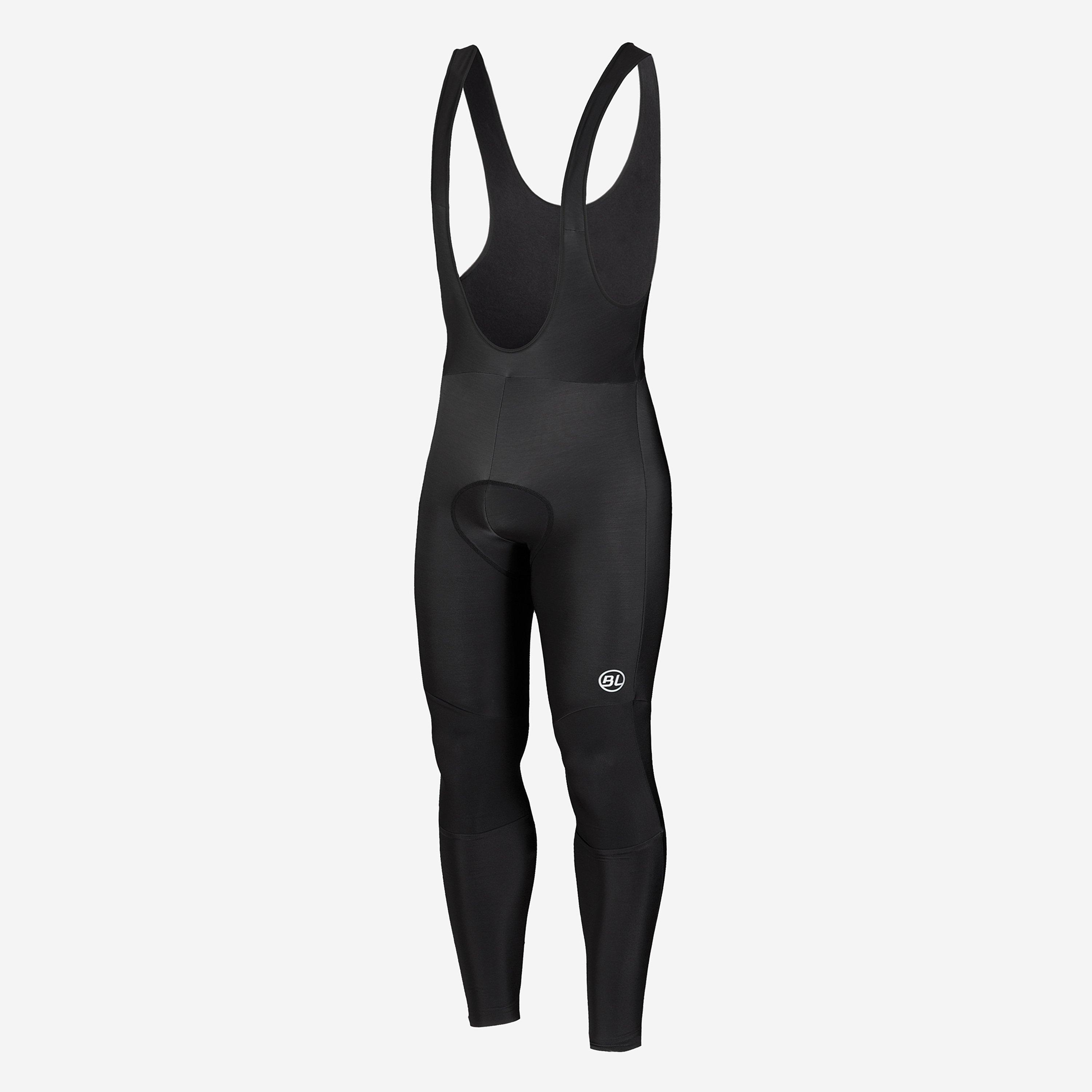 Black - Bicycle Line - Men's ADRIATICA Thermal Slim Fit Bib Tights - 1
