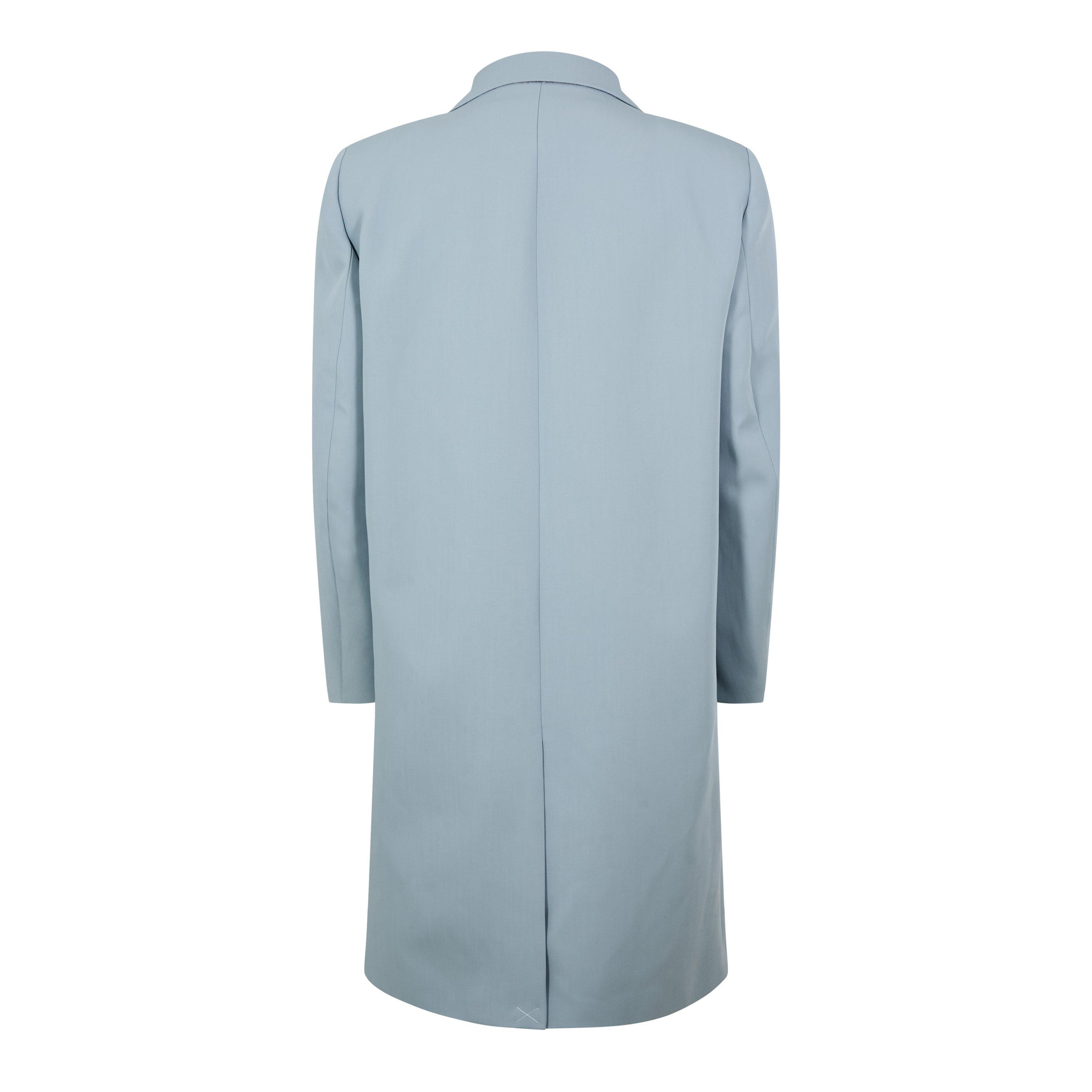 Ice - Off White - Men's Embroidered Double Wool Skate Zip Coat, Embroidered Design - 2