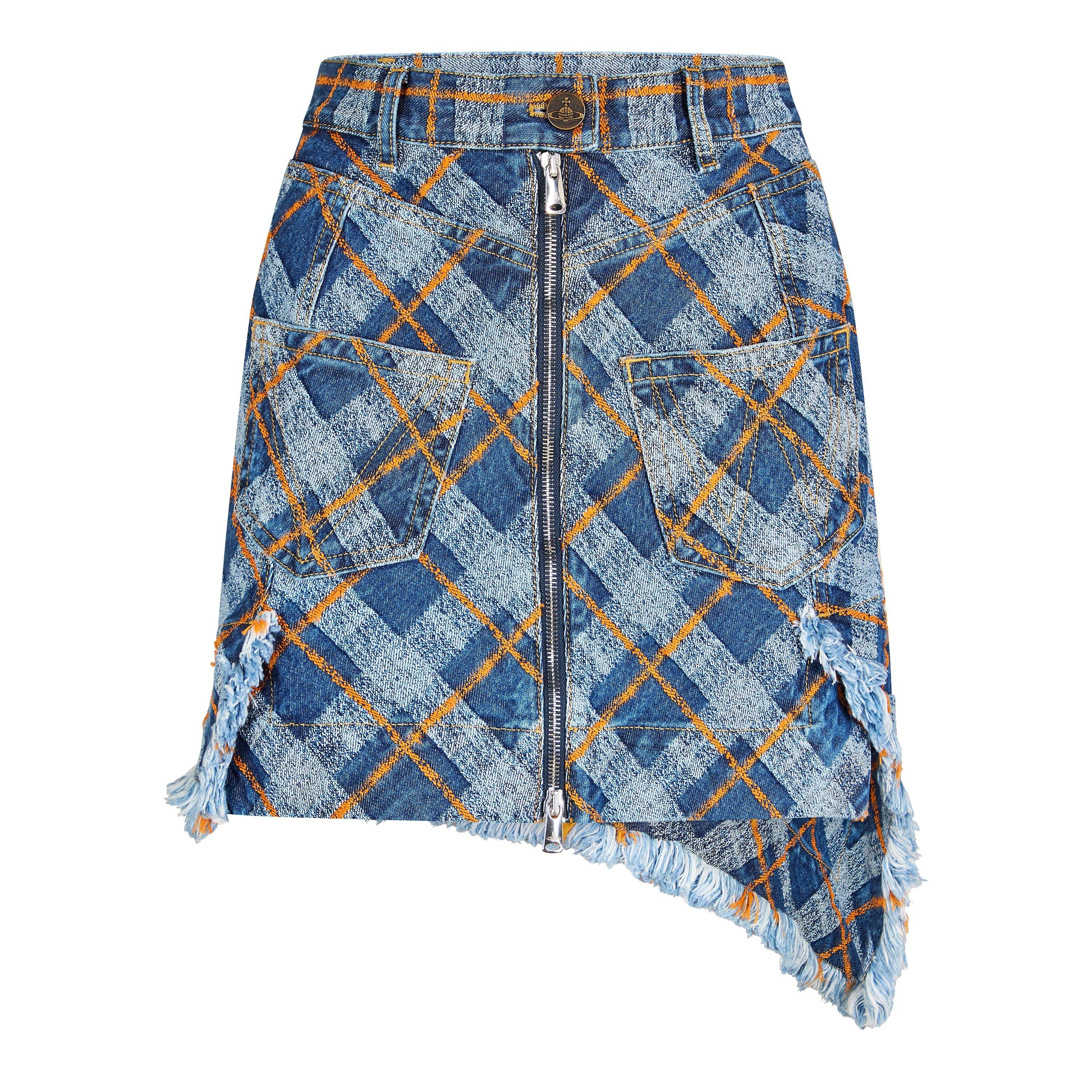 Vivienne Westwood Women's Mini Skirt - Blue - Size 8 (XS)