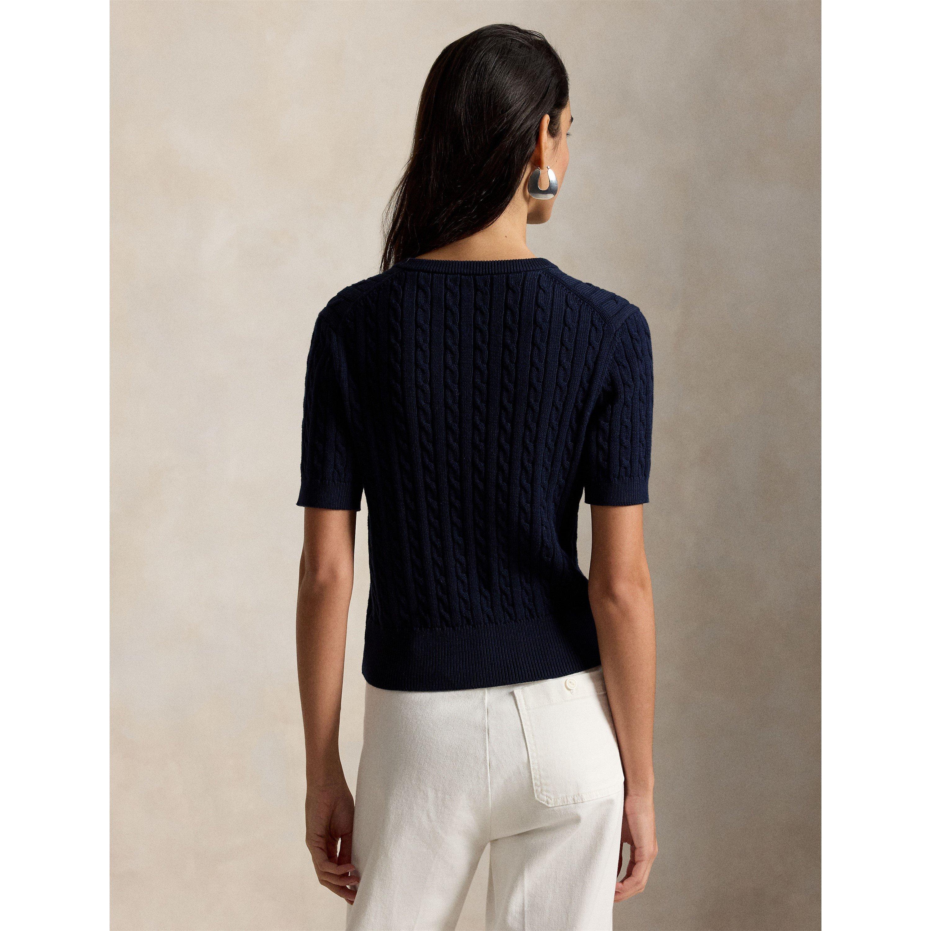 Hunter Navy - Polo Ralph Lauren - Women's Sweater Henley Knitted Top - 3