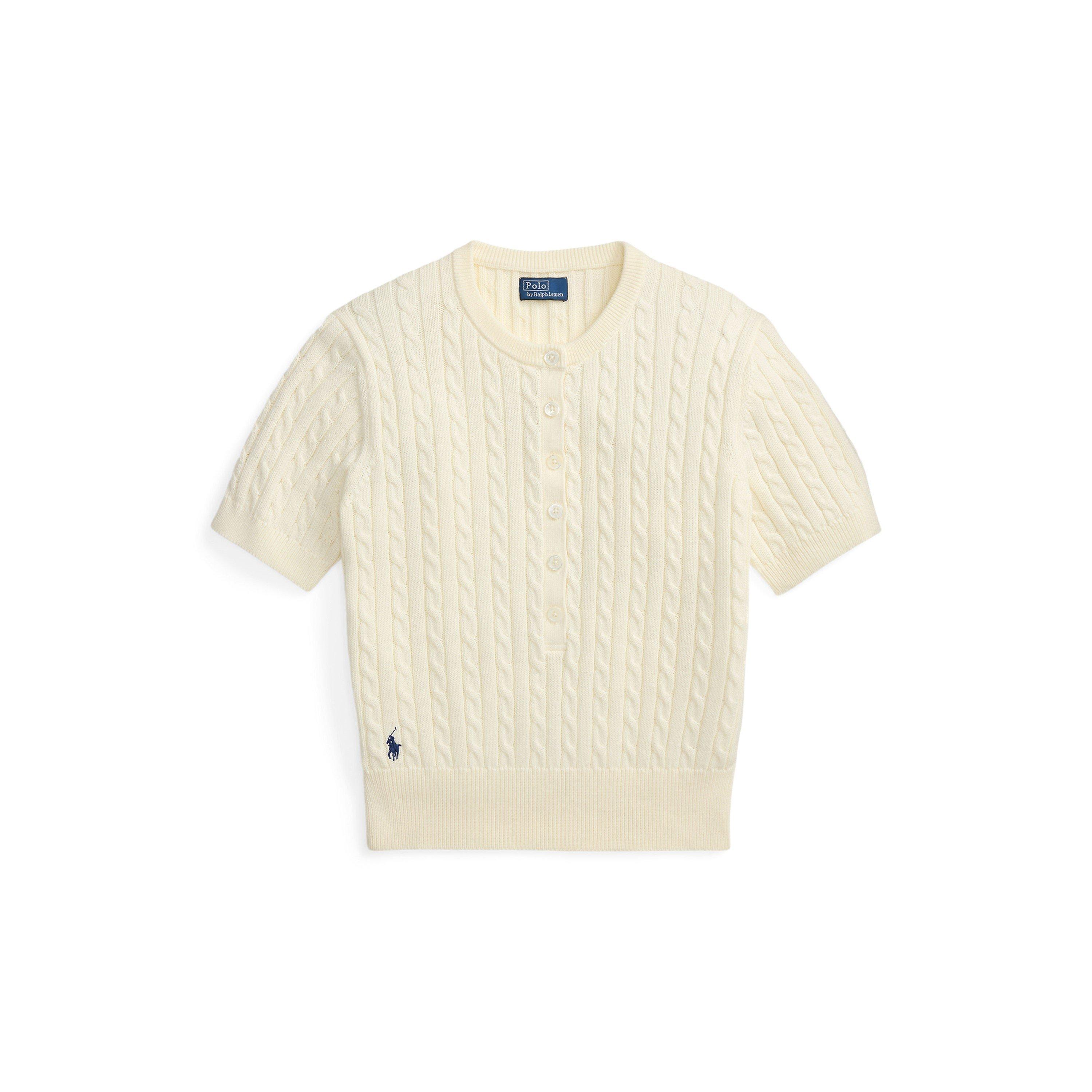 Clubhouse Cream - Polo Ralph Lauren - Women's Sweater Henley Knitted Top - 1