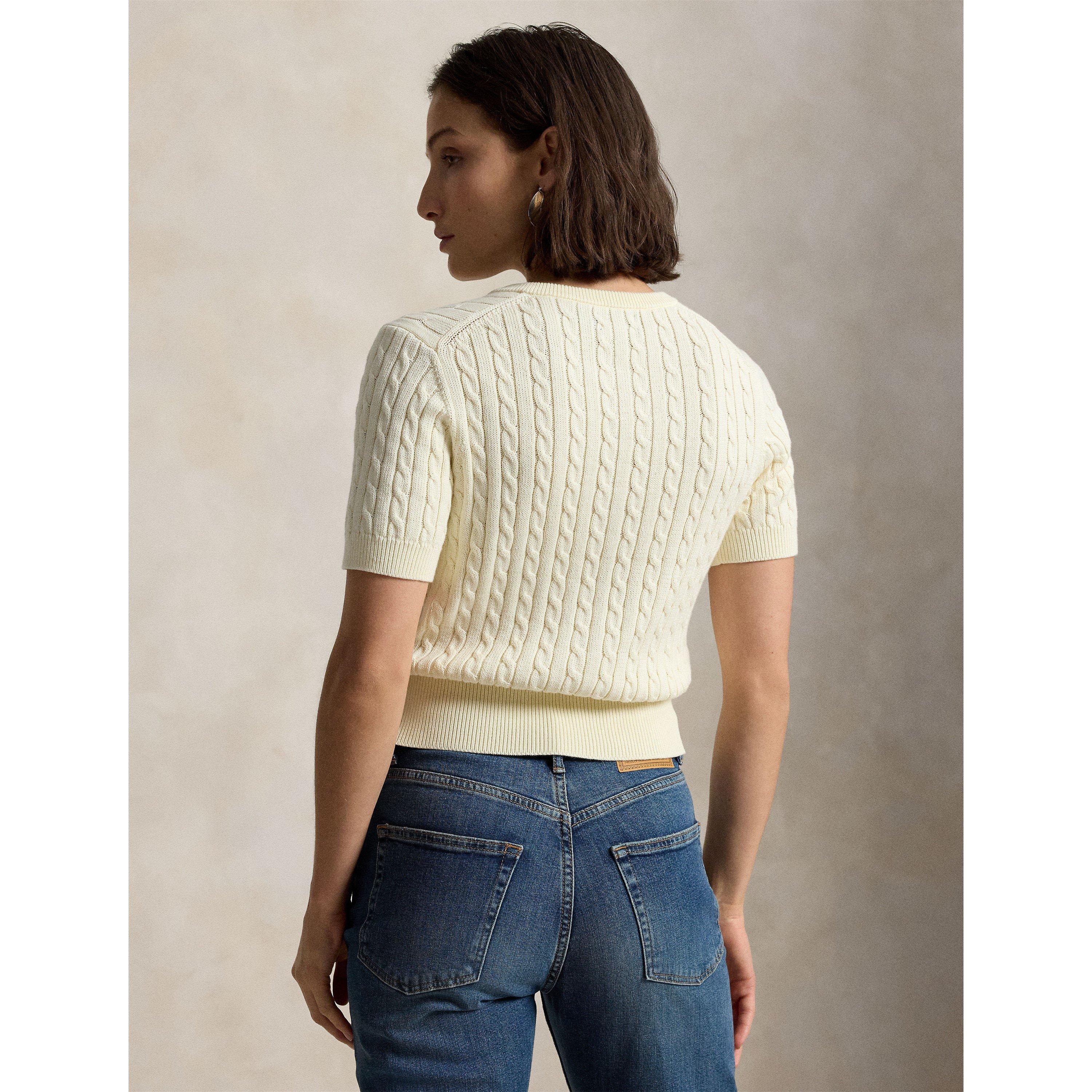 Clubhouse Cream - Polo Ralph Lauren - Women's Sweater Henley Knitted Top - 3