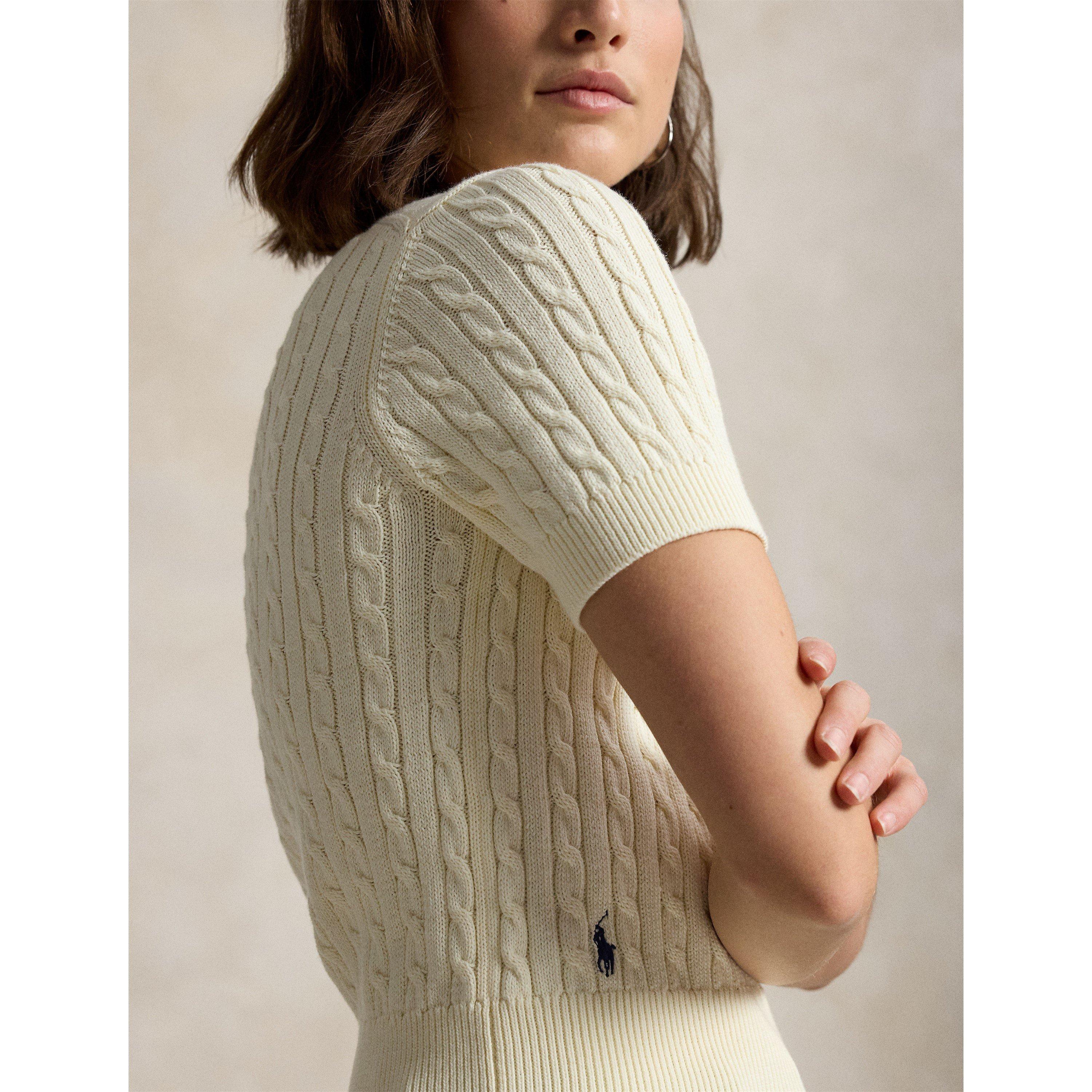 Clubhouse Cream - Polo Ralph Lauren - Women's Sweater Henley Knitted Top - 4