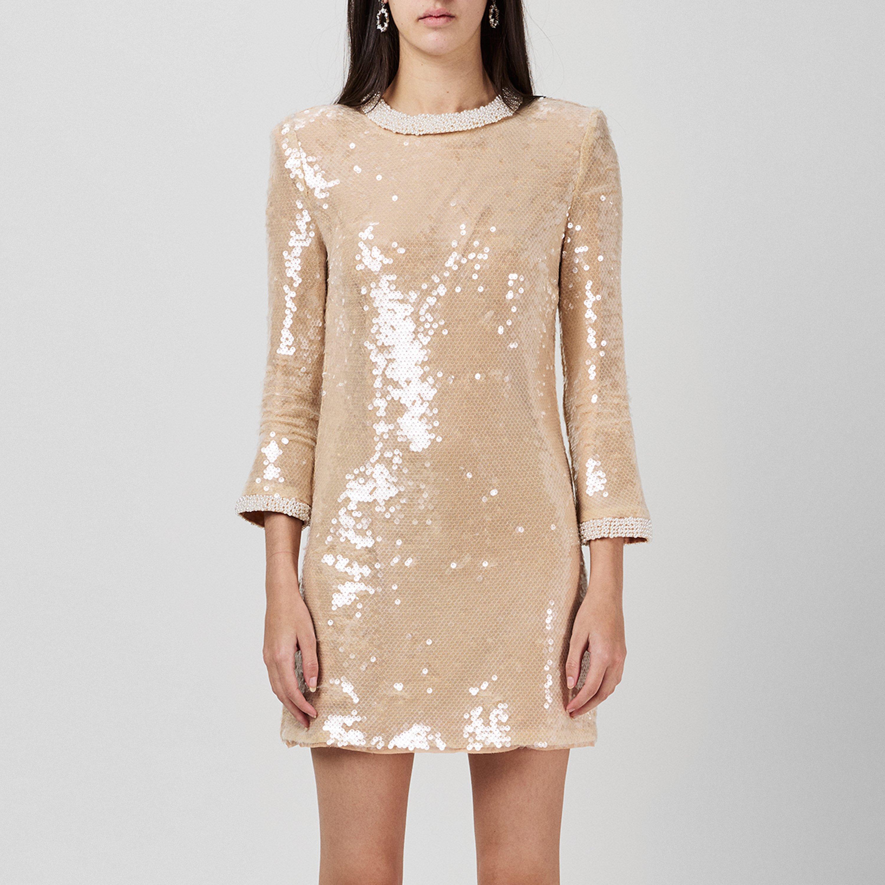 Self Portrait Pearl Sequined Mini Dress | Flannels Self Portrait Pearl Sequined Mini Dress | Flannels
