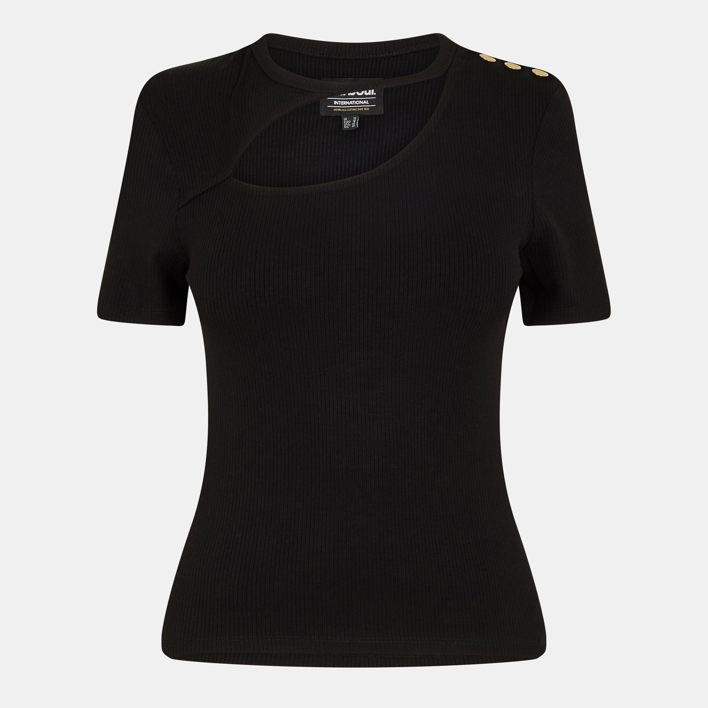 Barbour International Women's Jenny Cut Out Top - Black - 16 (XL)