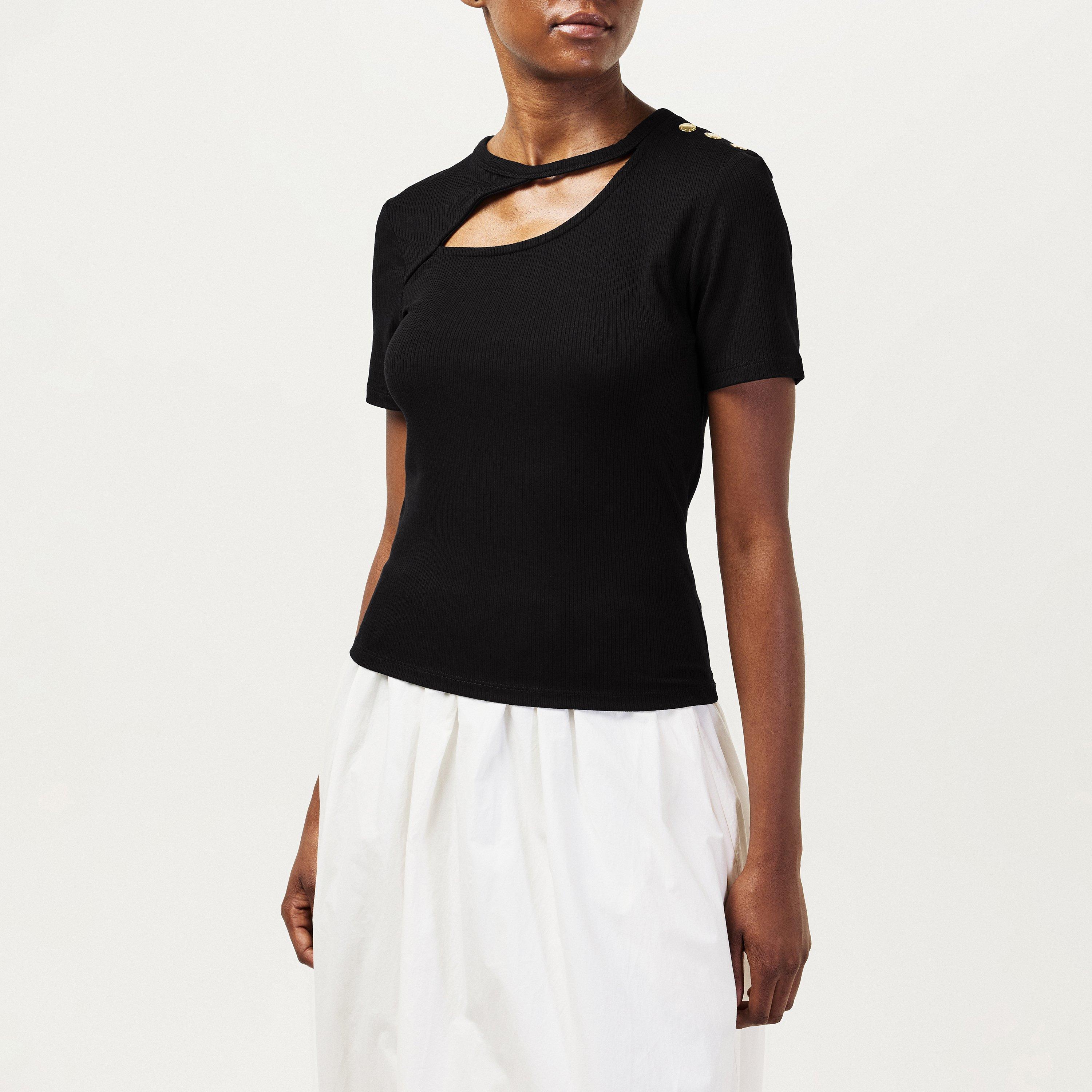 Black - Barbour International - Women's Jenny Cut Out Top - 3