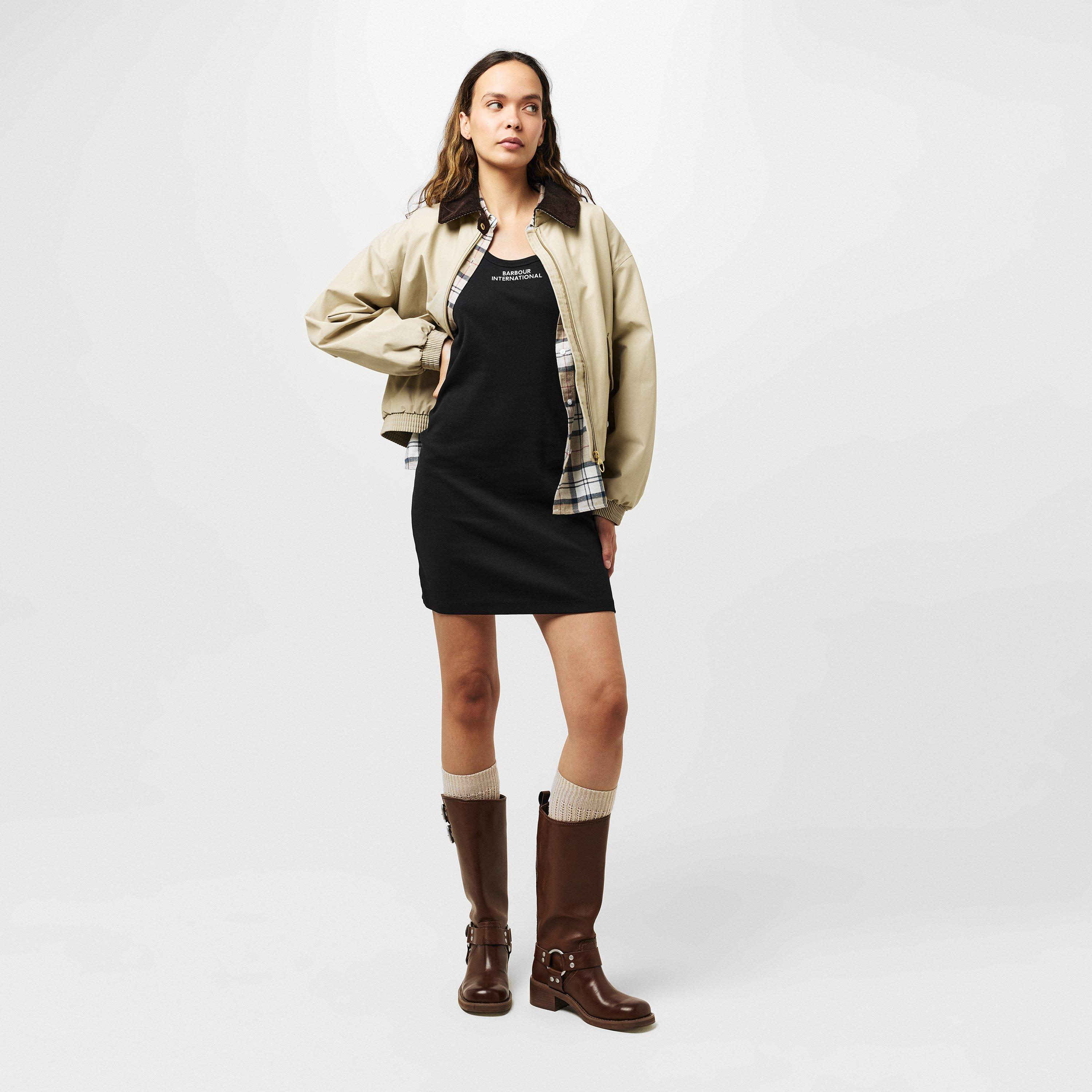 Black - Barbour International - Women's B.Intense Ozanne Mini Cut Out Dress - 6