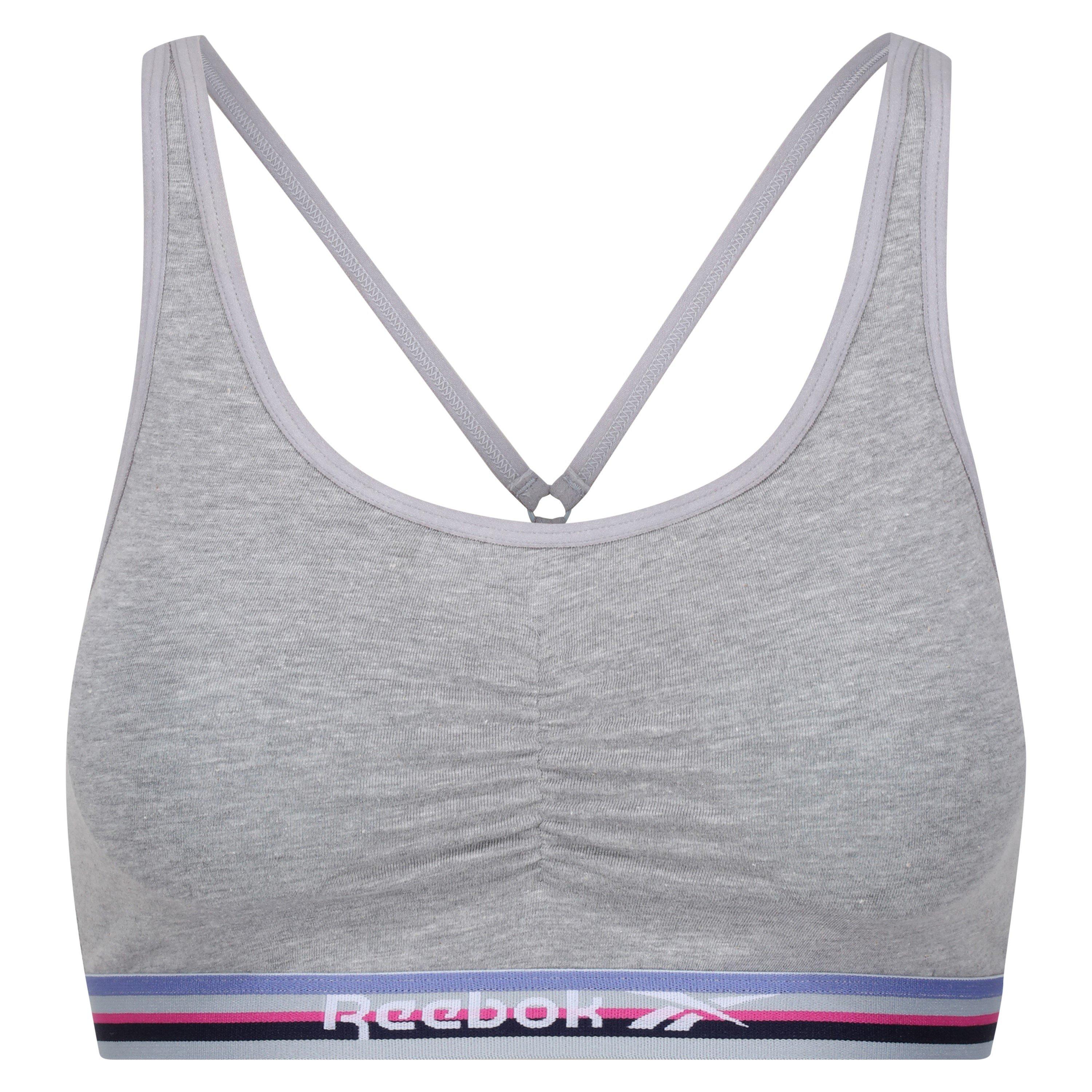 Reebok Women's Crop Top Bra Jackie - Grey Marl - S