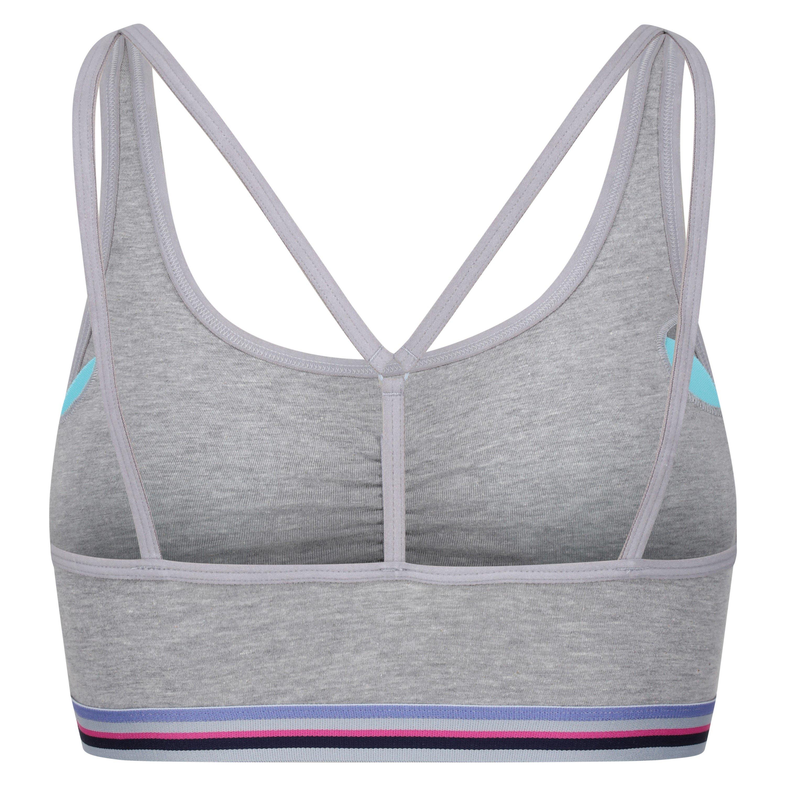 Grey Marl - Reebok - Womens Crop Top Bra Jackie - 2