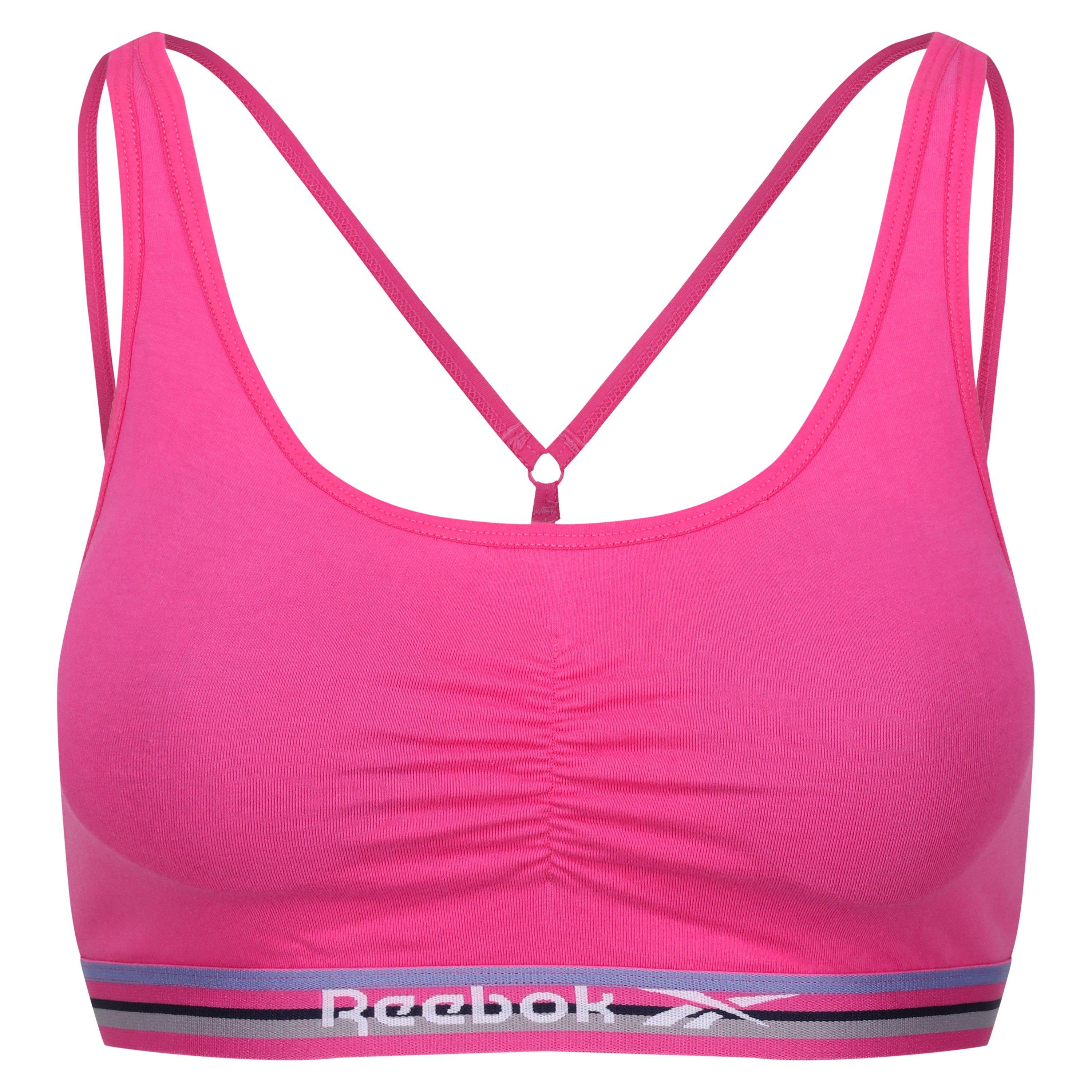 Reebok Women's Crop Top Bra Jackie - Laser Pink - L