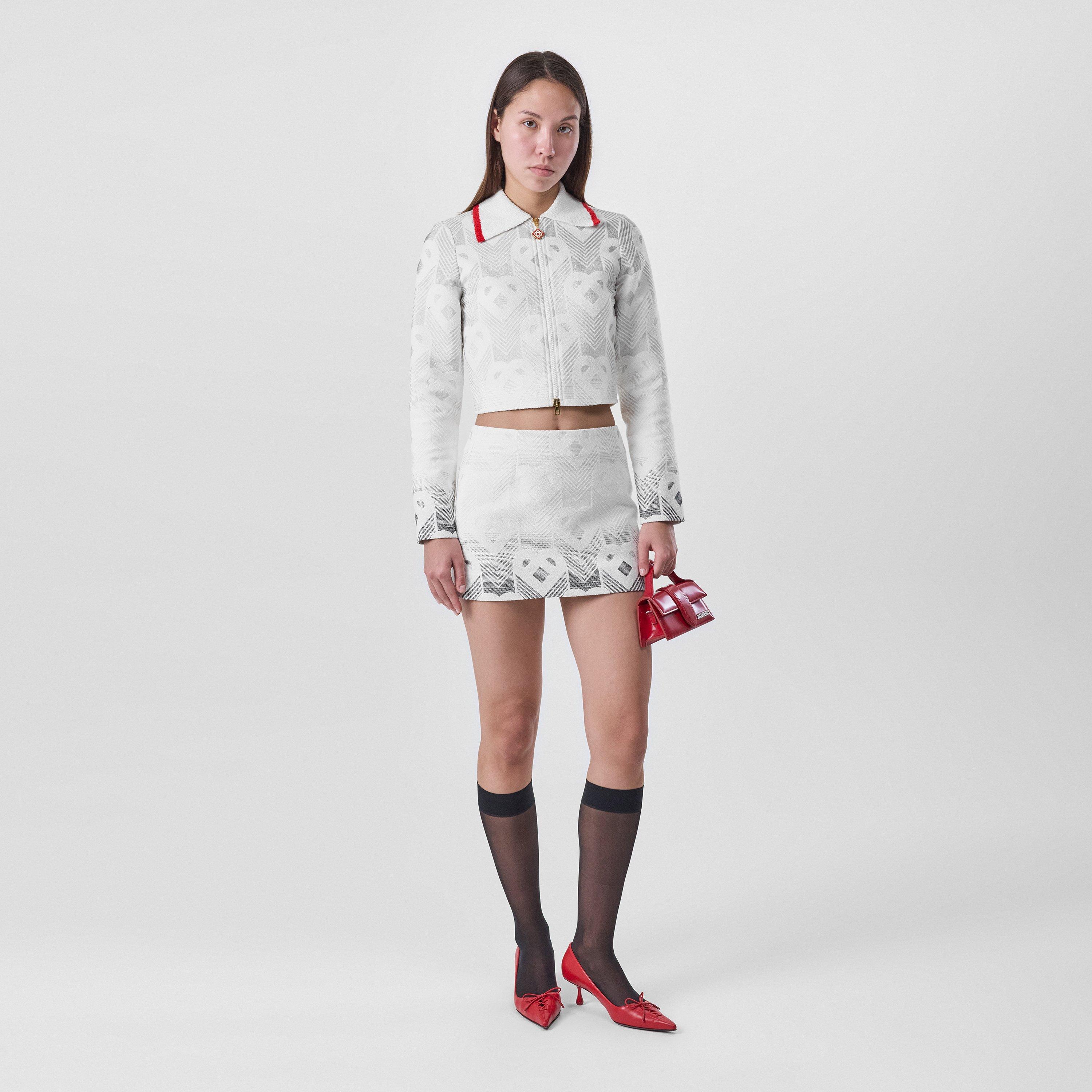 White - Casablanca - Women's Towelling Mini Skirt - 4