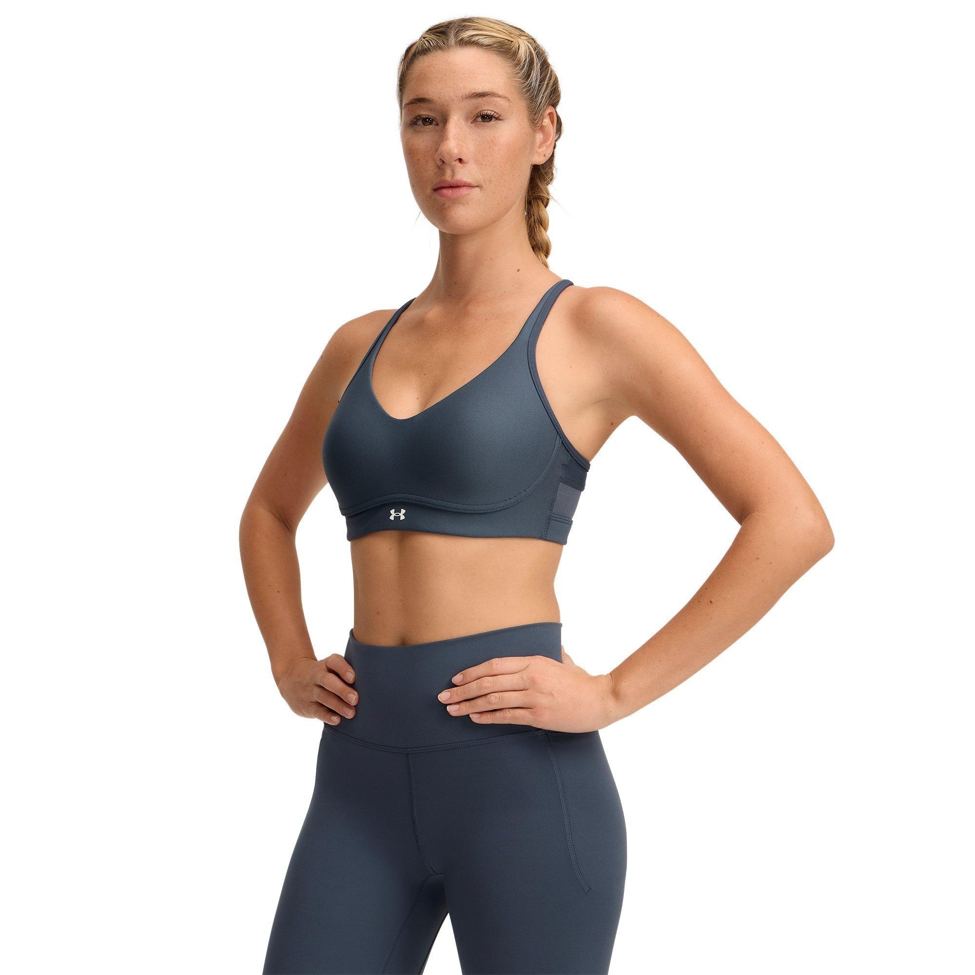 Gray - Under Armour - Low Impact Sports Bra - 4