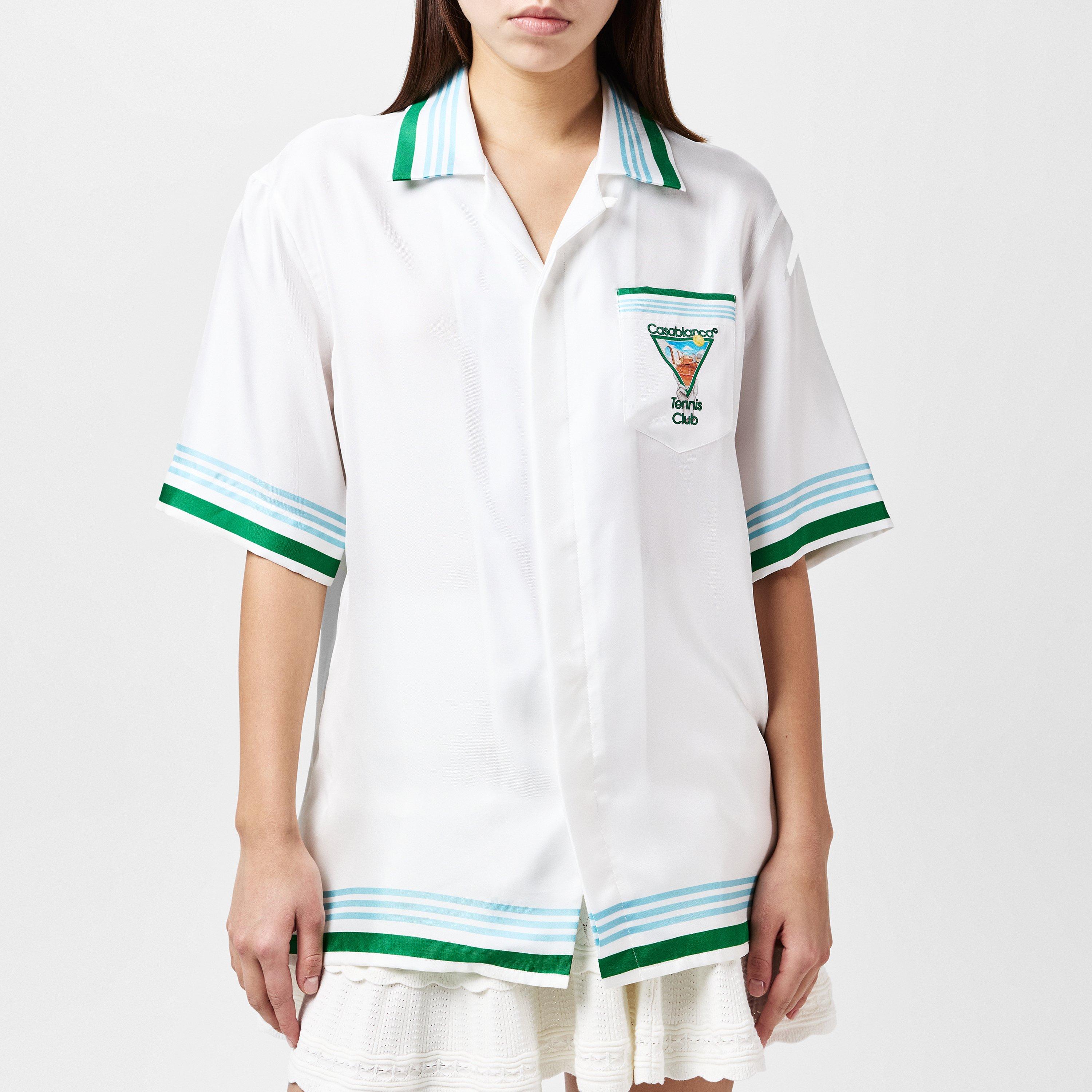 Casablanca Women's Tennis Club Cuban Shirt - White - 12 (M)