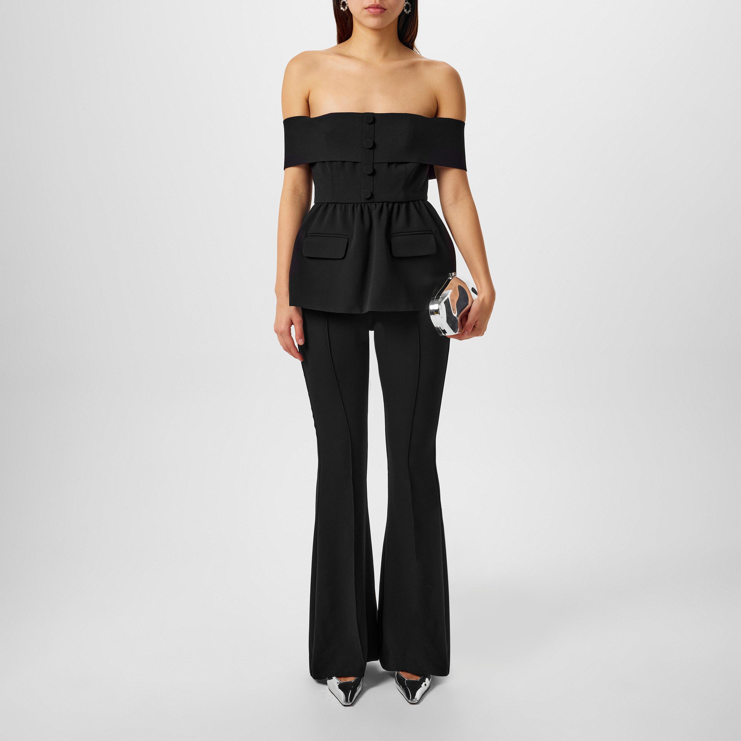 Black - Self Portrait - Off Sholder Jumpsuit - 1