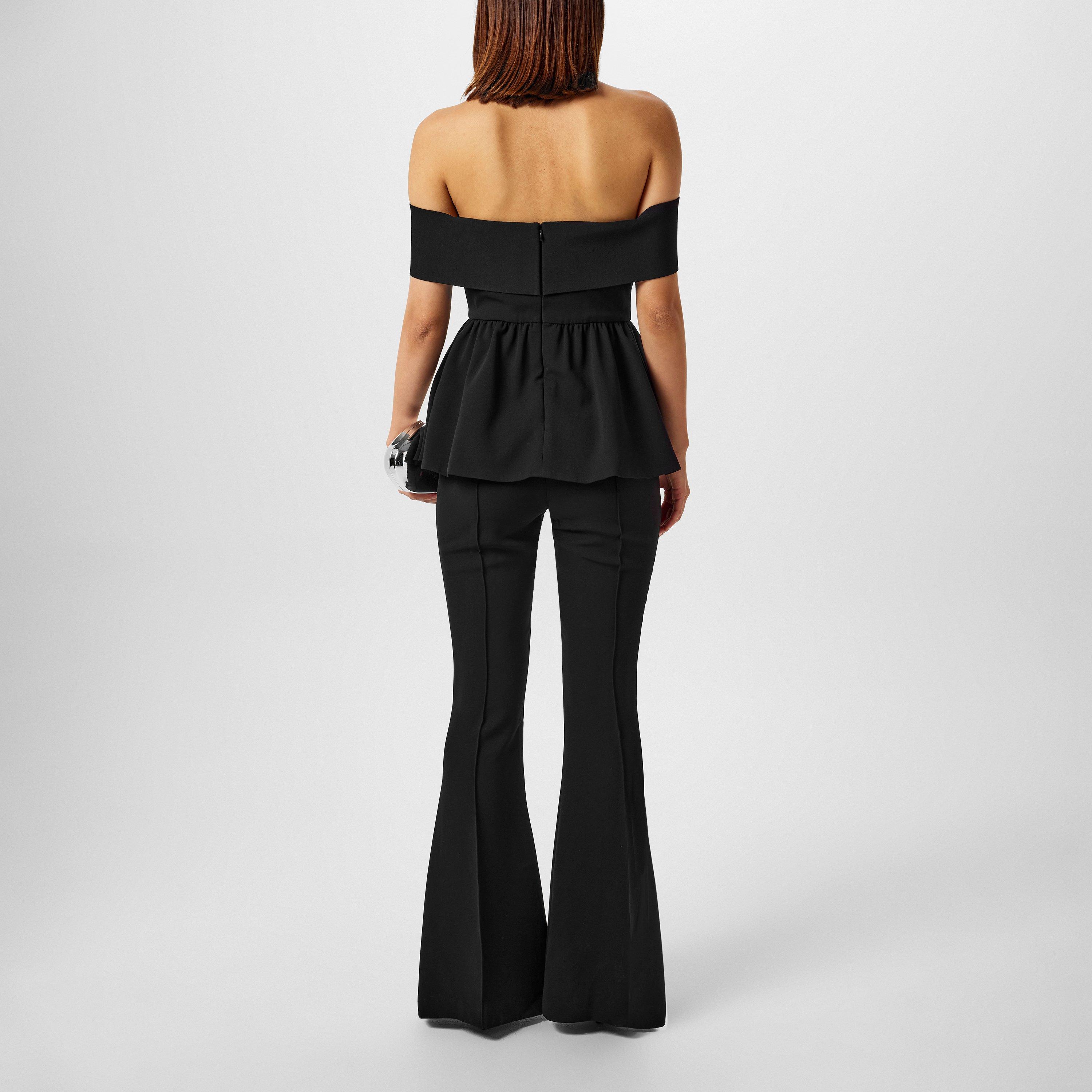 Black - Self Portrait - Off Sholder Jumpsuit - 3