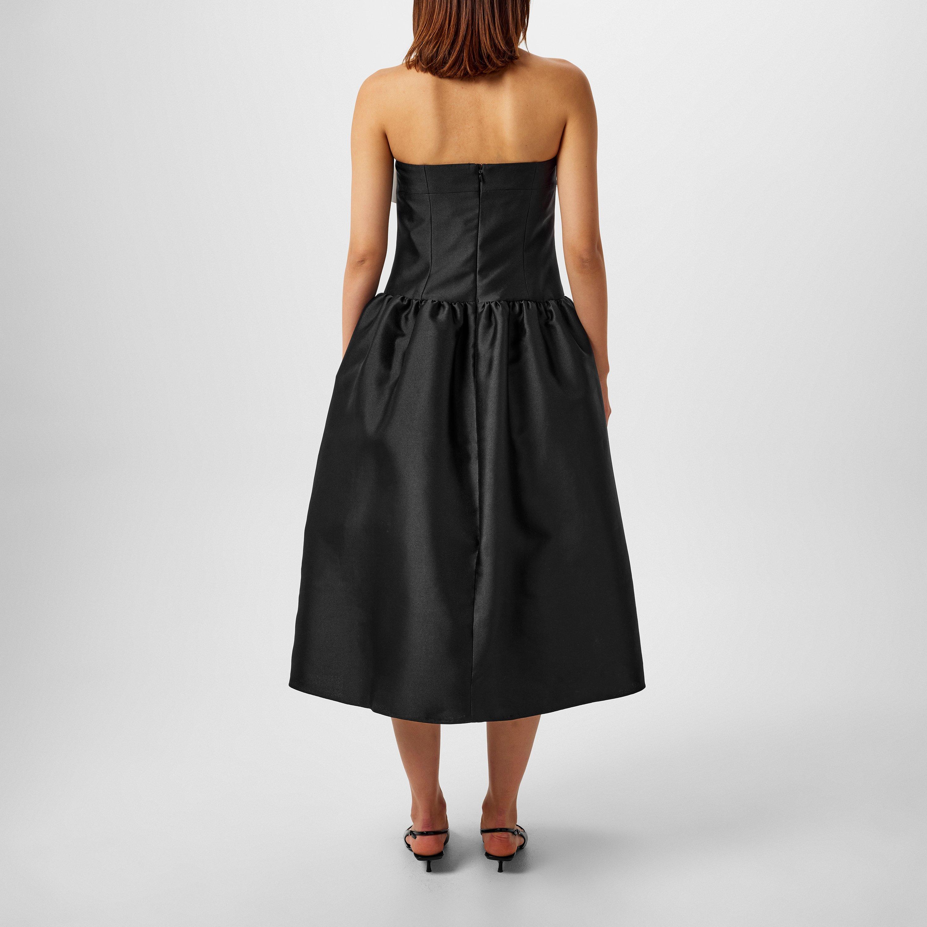 Black - Self Portrait - Bow Midi Dress - 3