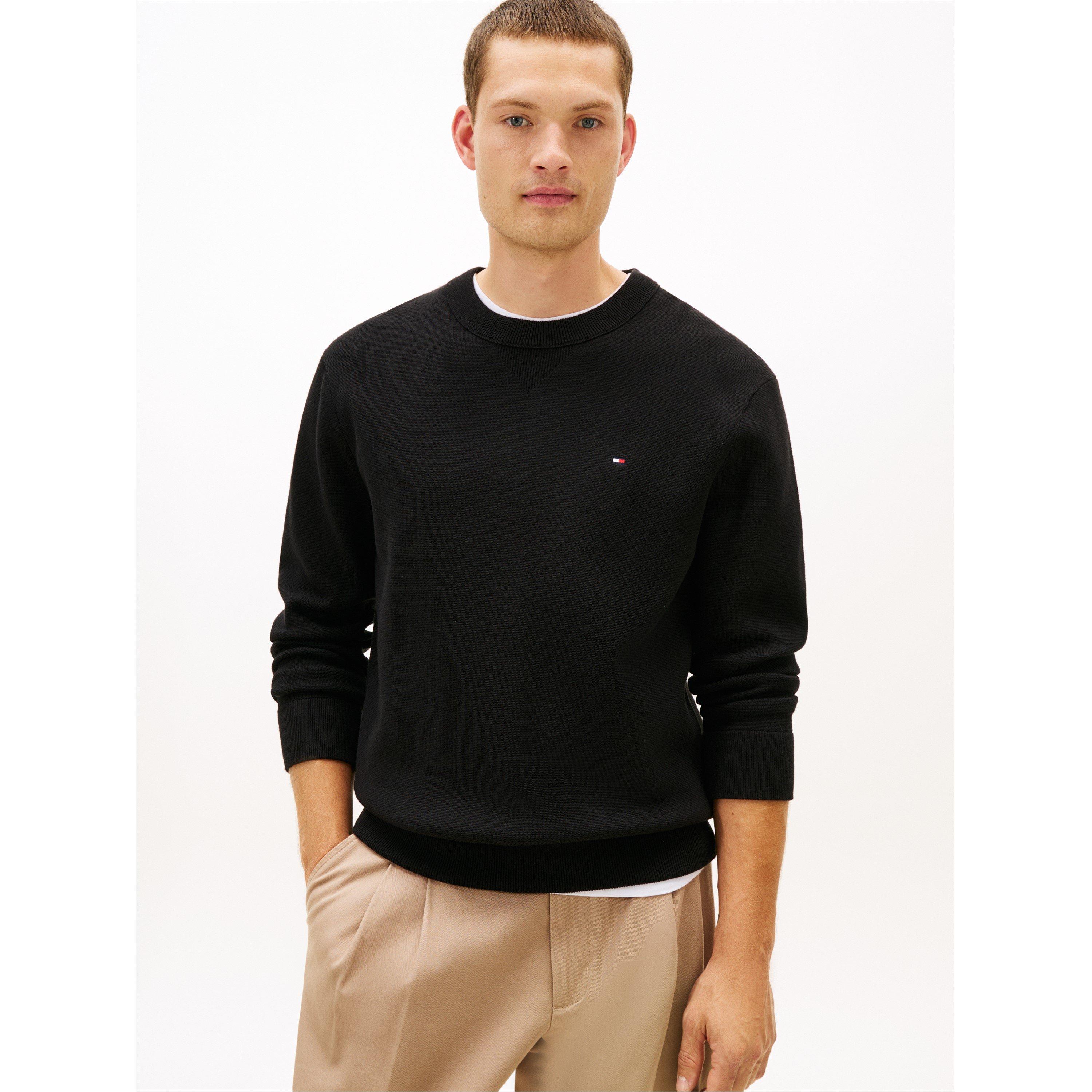 Black - Tommy Hilfiger - Men's Milano Crew Neck Jumper - 2