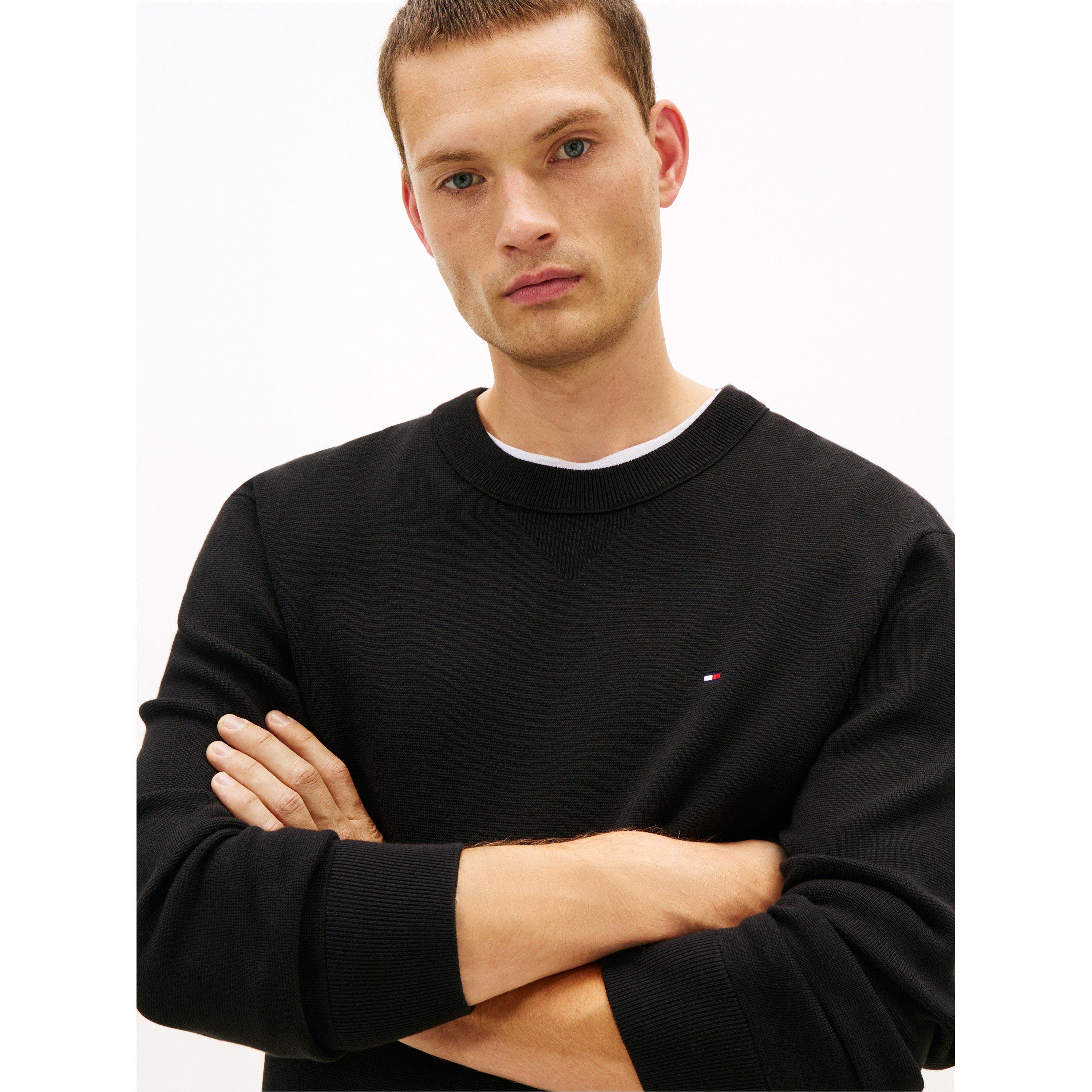 Black - Tommy Hilfiger - Men's Milano Crew Neck Jumper - 3