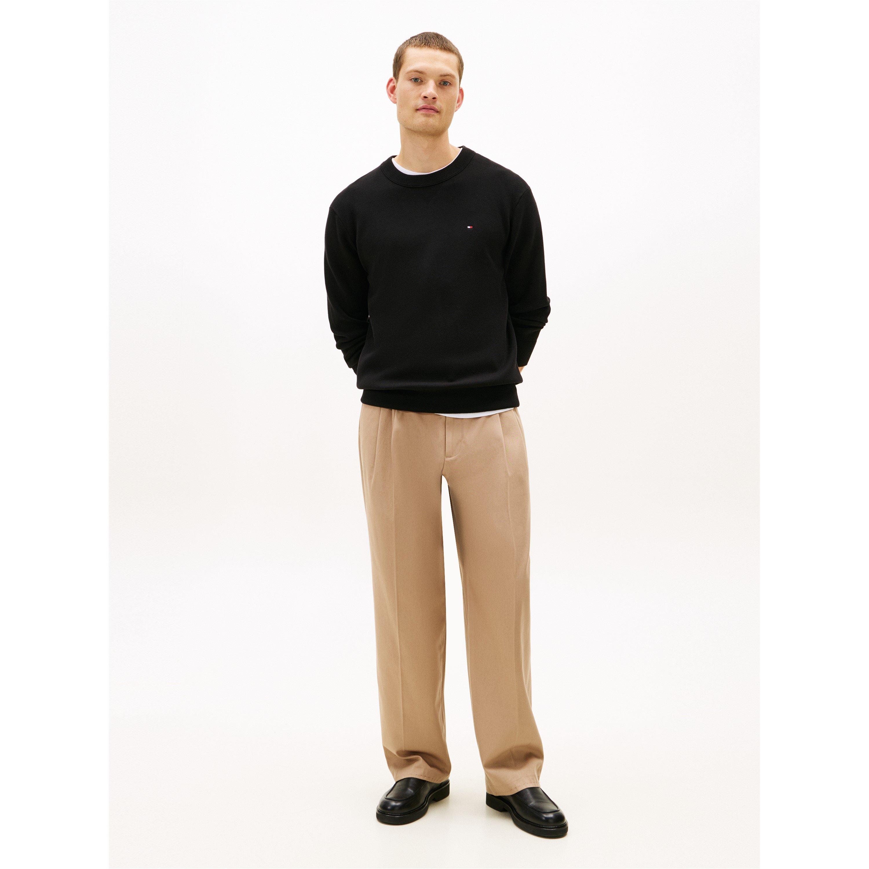 Black - Tommy Hilfiger - Men's Milano Crew Neck Jumper - 4