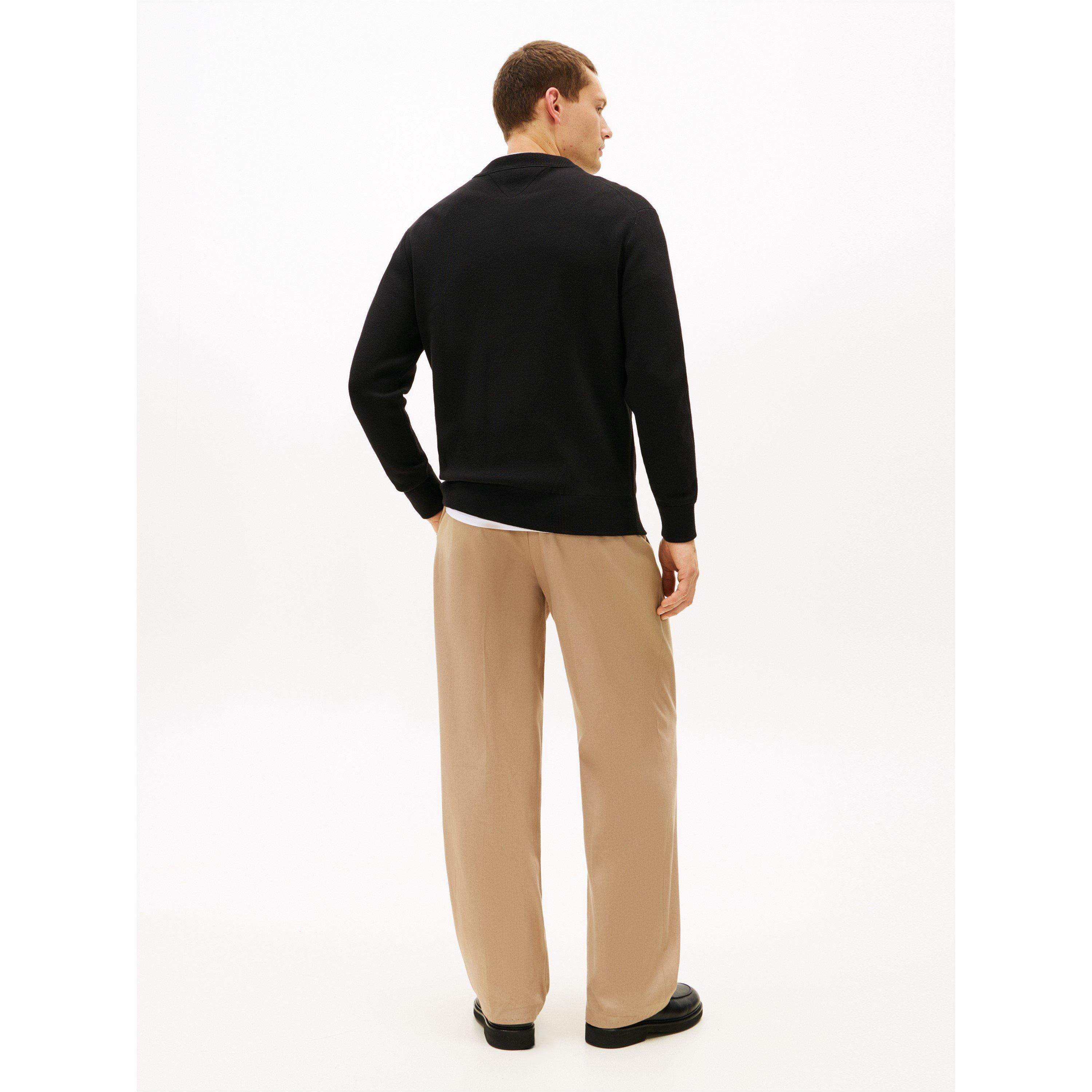 Black - Tommy Hilfiger - Men's Milano Crew Neck Jumper - 5