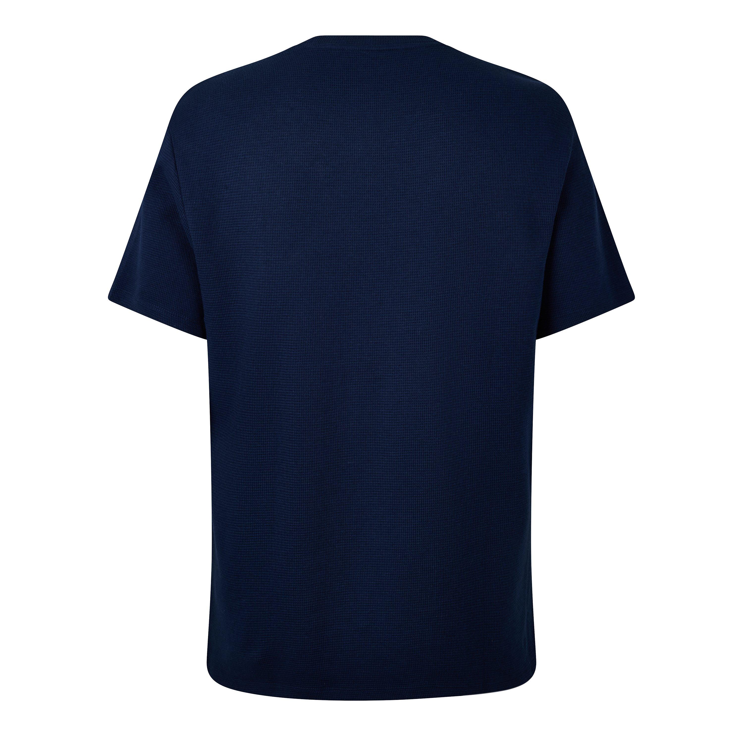 Marine 166 - Lacoste - Men's Waffle Short Sleeve Pyjama Top - 2