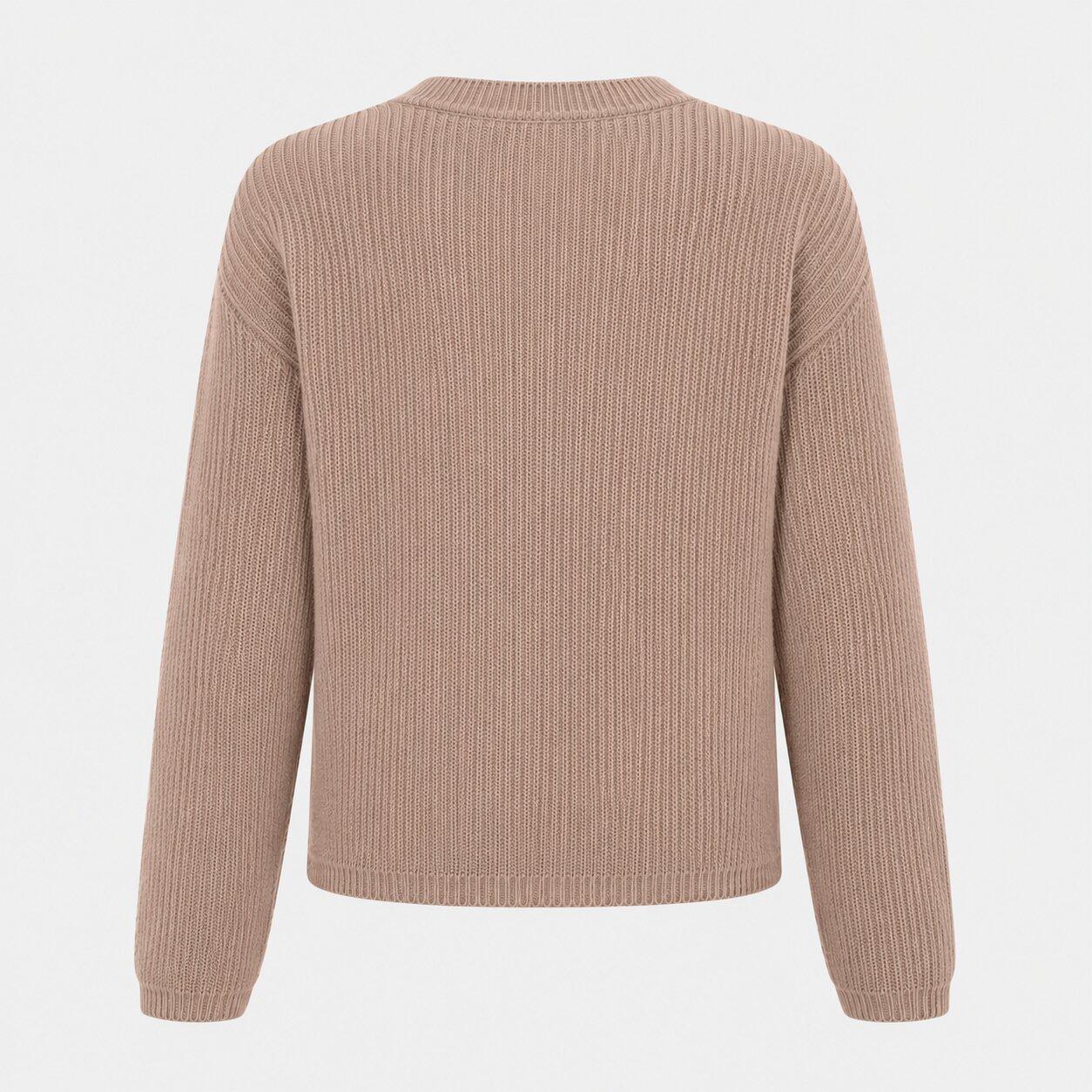 Mocha - I Saw It First - Women's Half Ribbed Knit Cardigan - 2